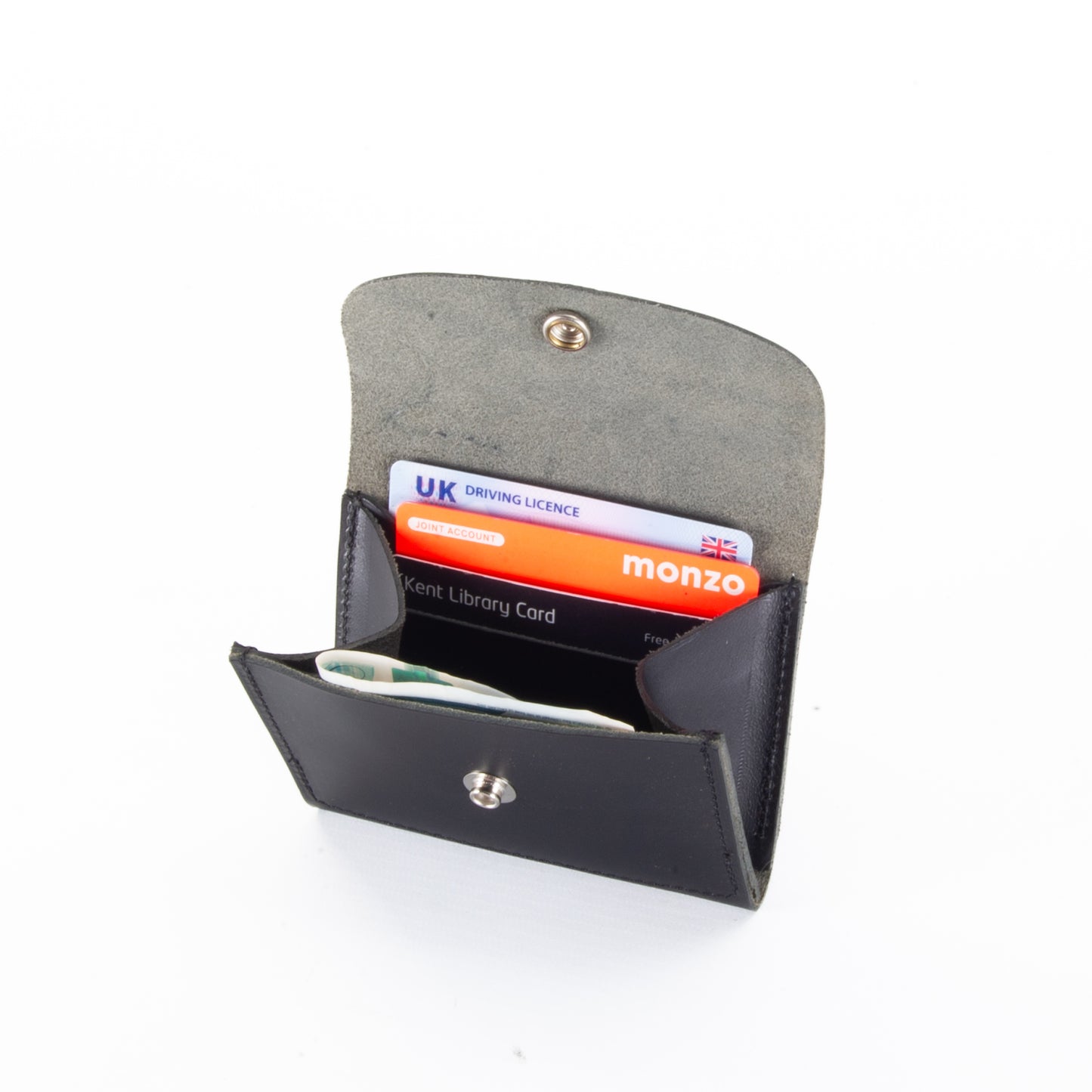 Smooth Black Leather Purse image 7