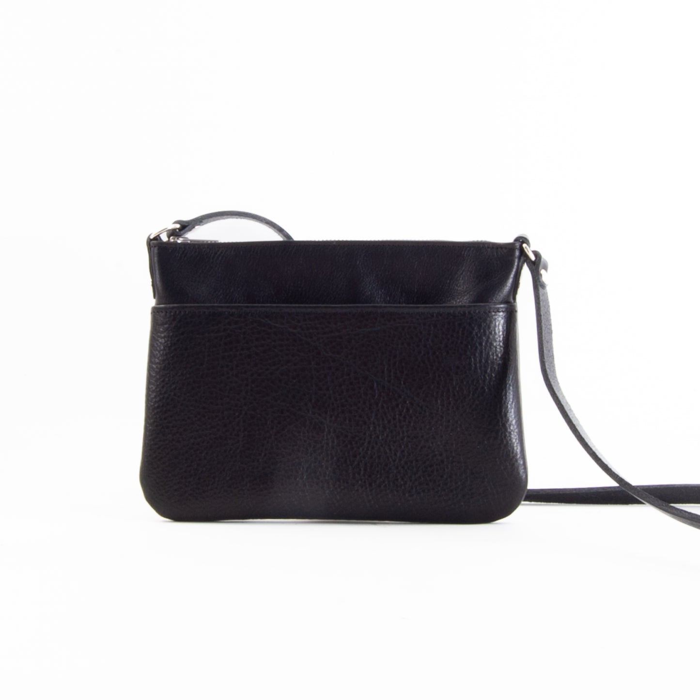 Lightweight Black Leather Hip Bag image 2