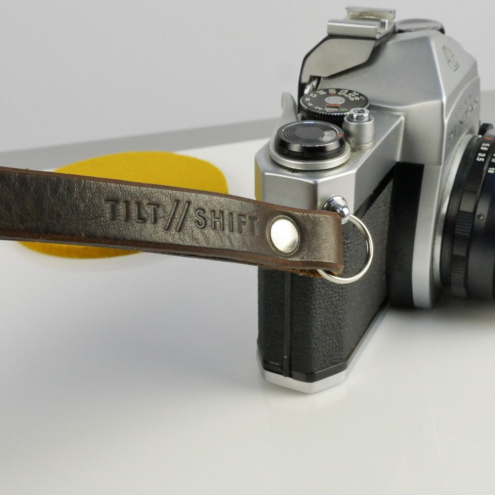 Brown Leather Camera Wrist Strap - Lulworth Rivet image 5