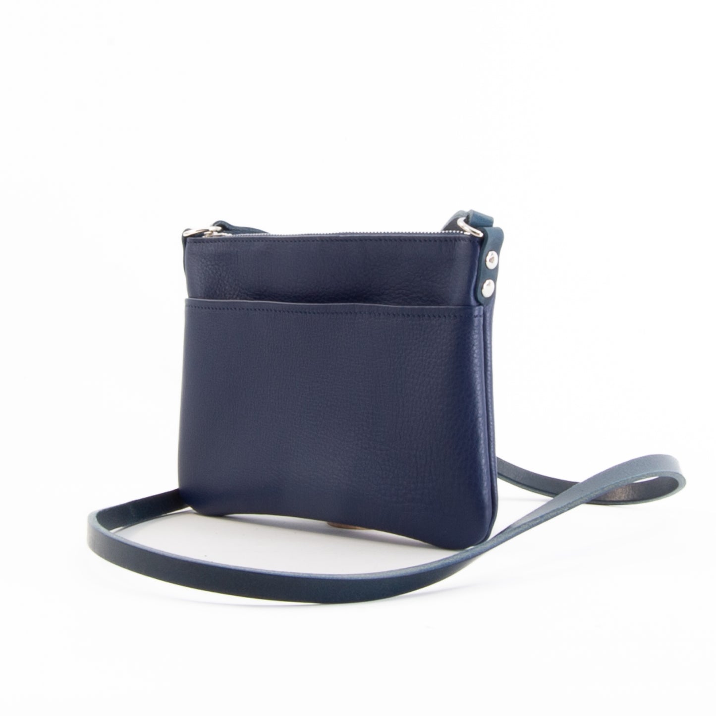 Lightweight Blue Leather Hip Bag image 2