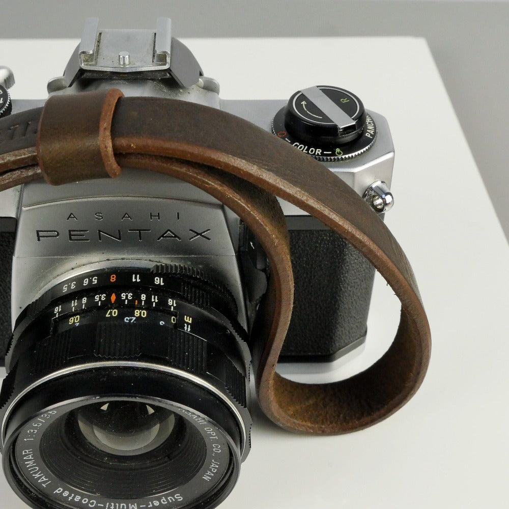 Brown Leather Camera Wrist Strap - Lulworth Rivet image 2