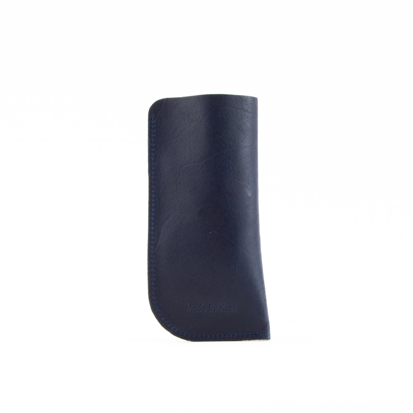 Vintage Navy Leather Glasses Sleeve image 4