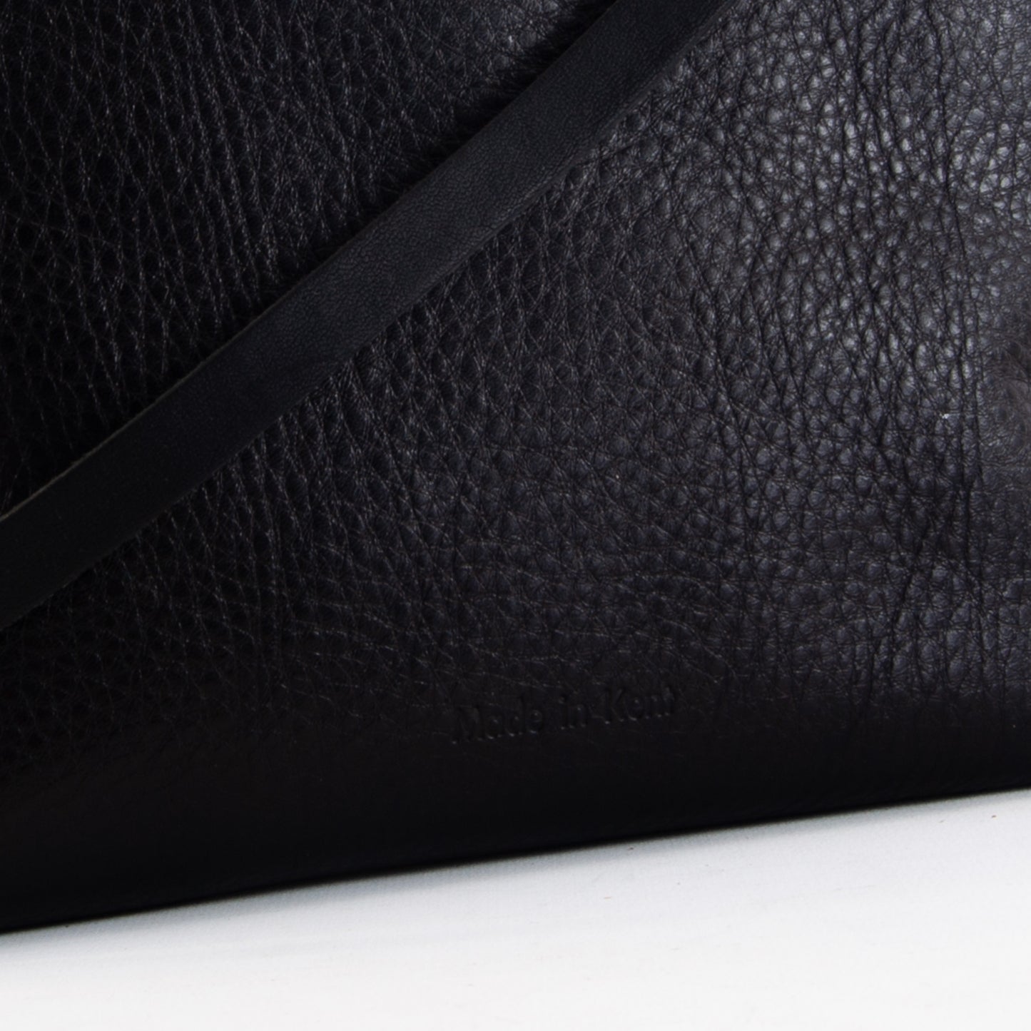 Soft Black Leather Flap Over Bag image 9