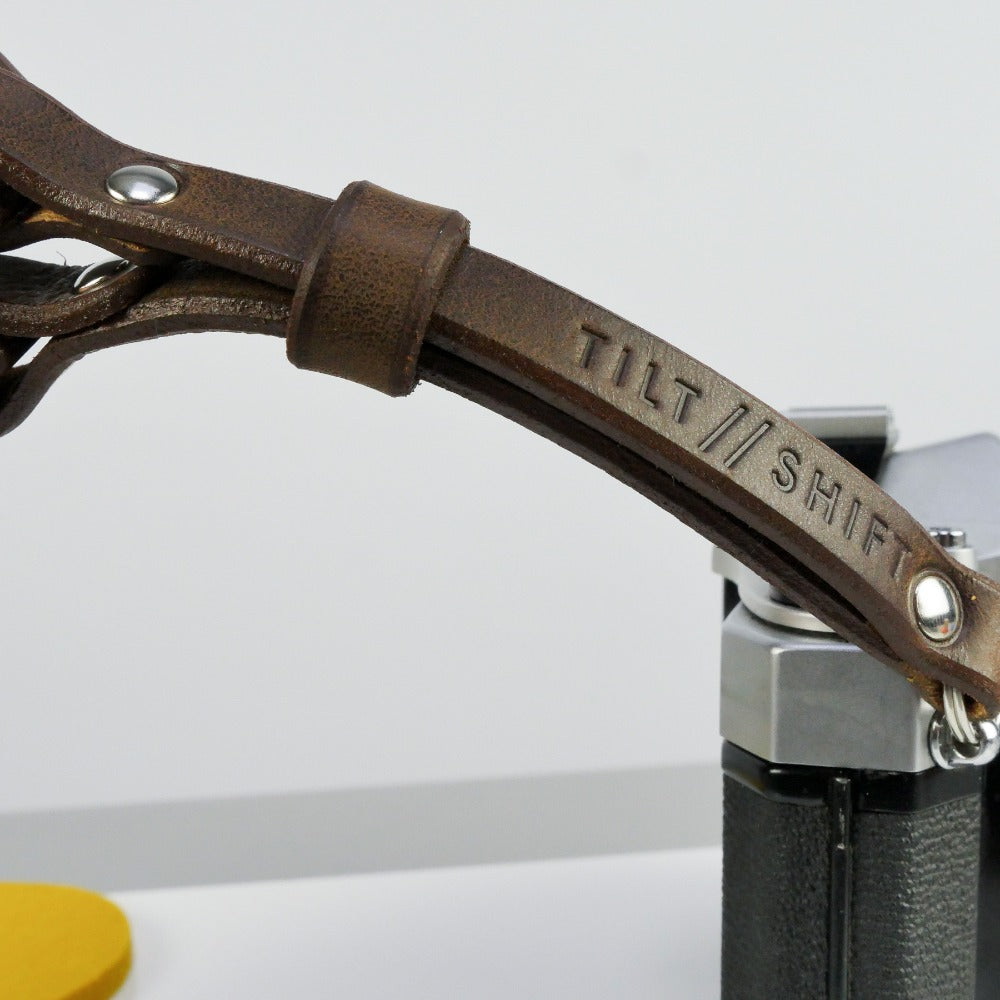 Brown Leather Wide Camera Wrist Strap - Scandola Rivet image 2