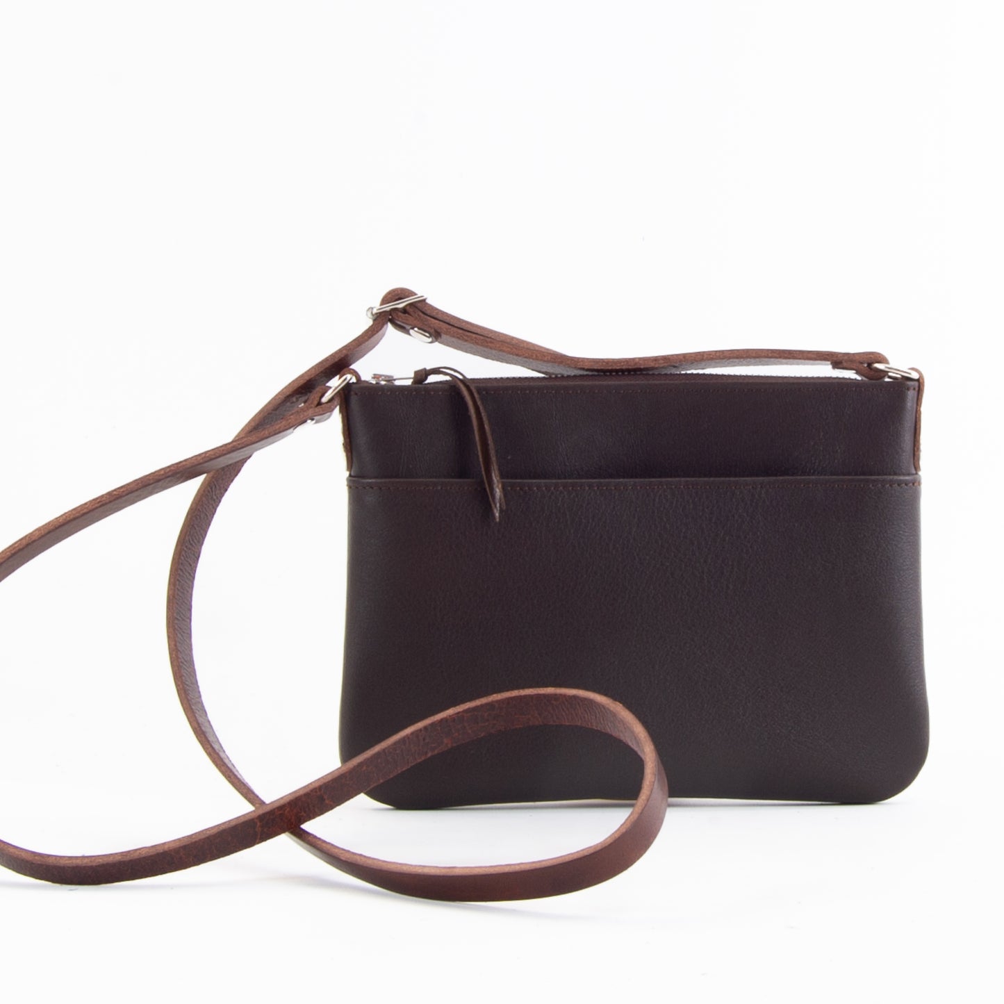Lightweight Brown Leather Hip Bag image 5
