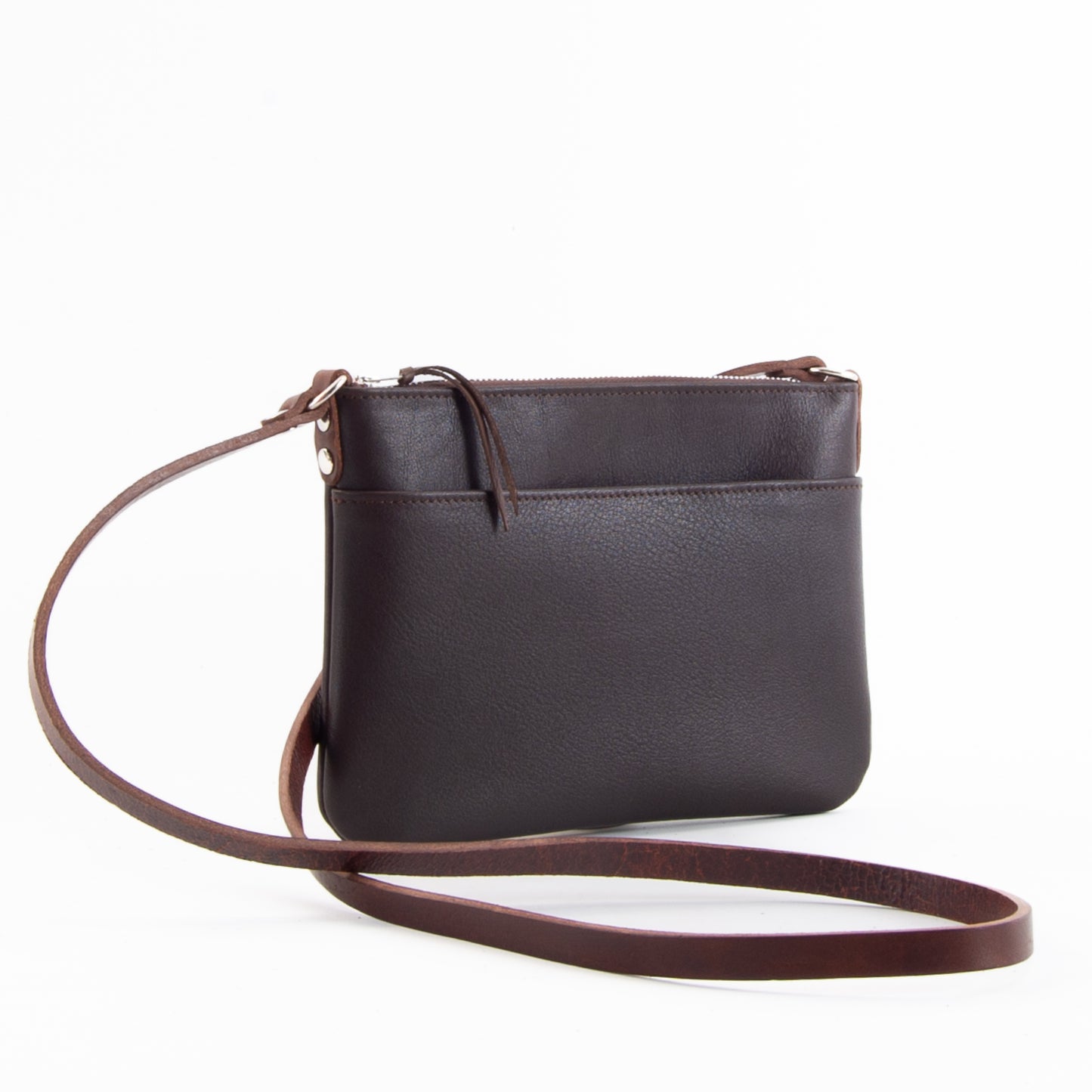 Lightweight Brown Leather Hip Bag image 1