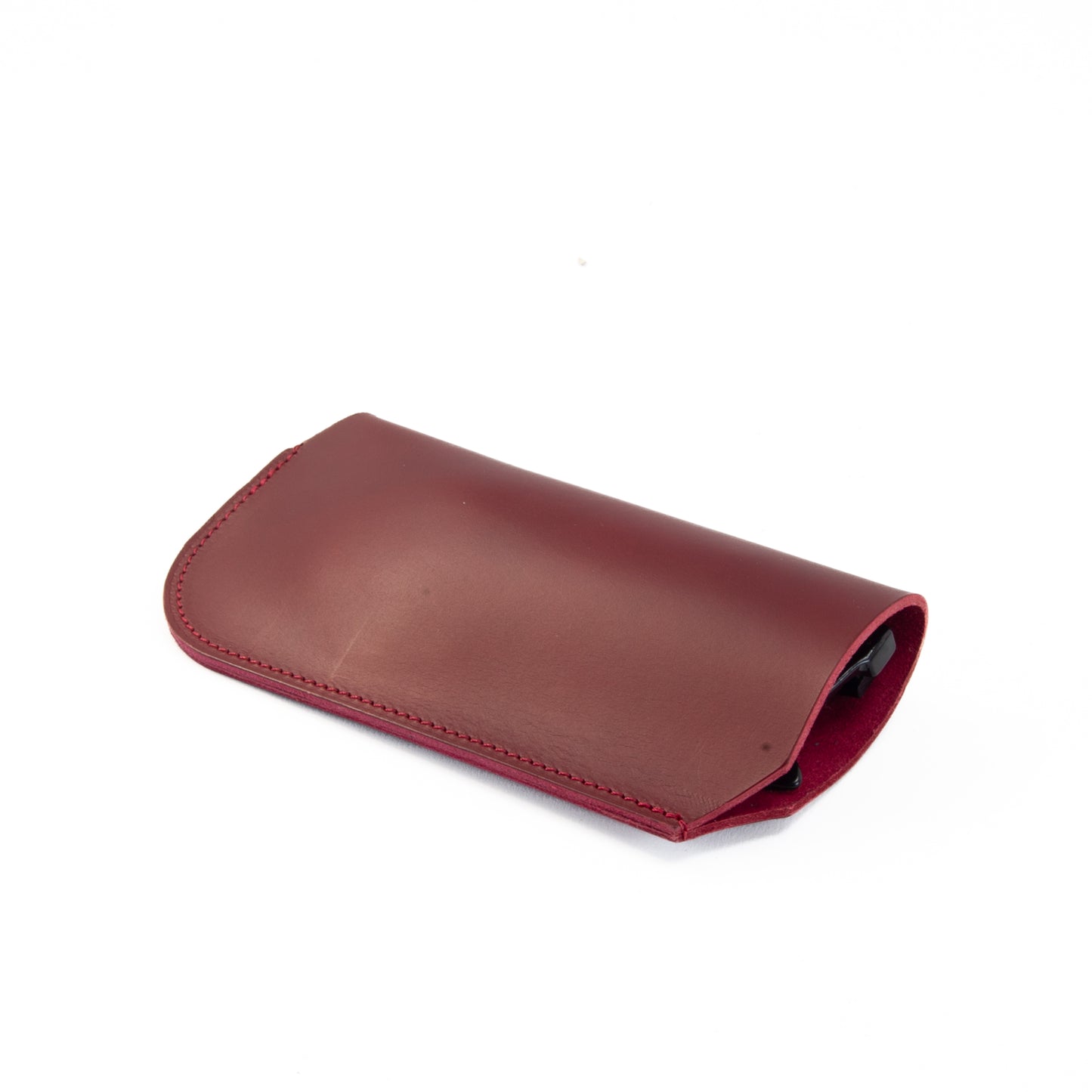 Burgundy Leather Glasses Sleeve image 4