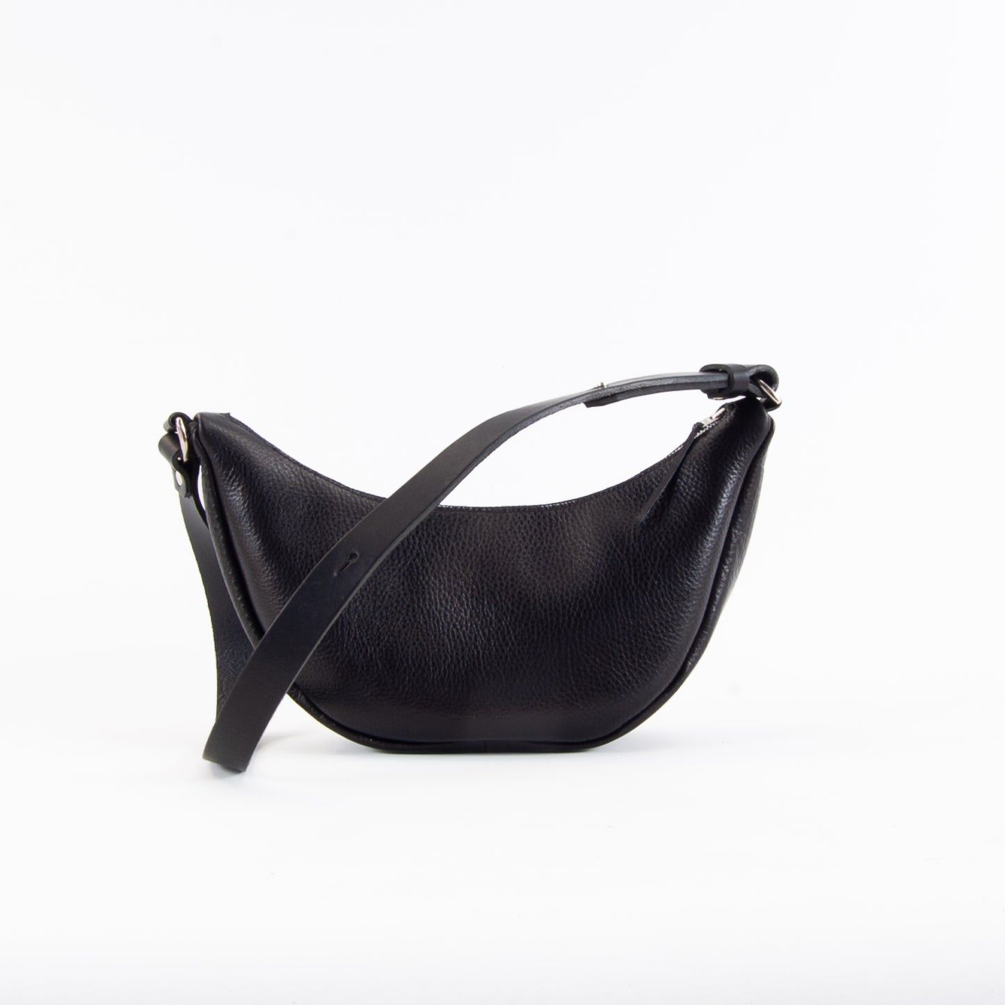 Black Leather Sling Bag image 3