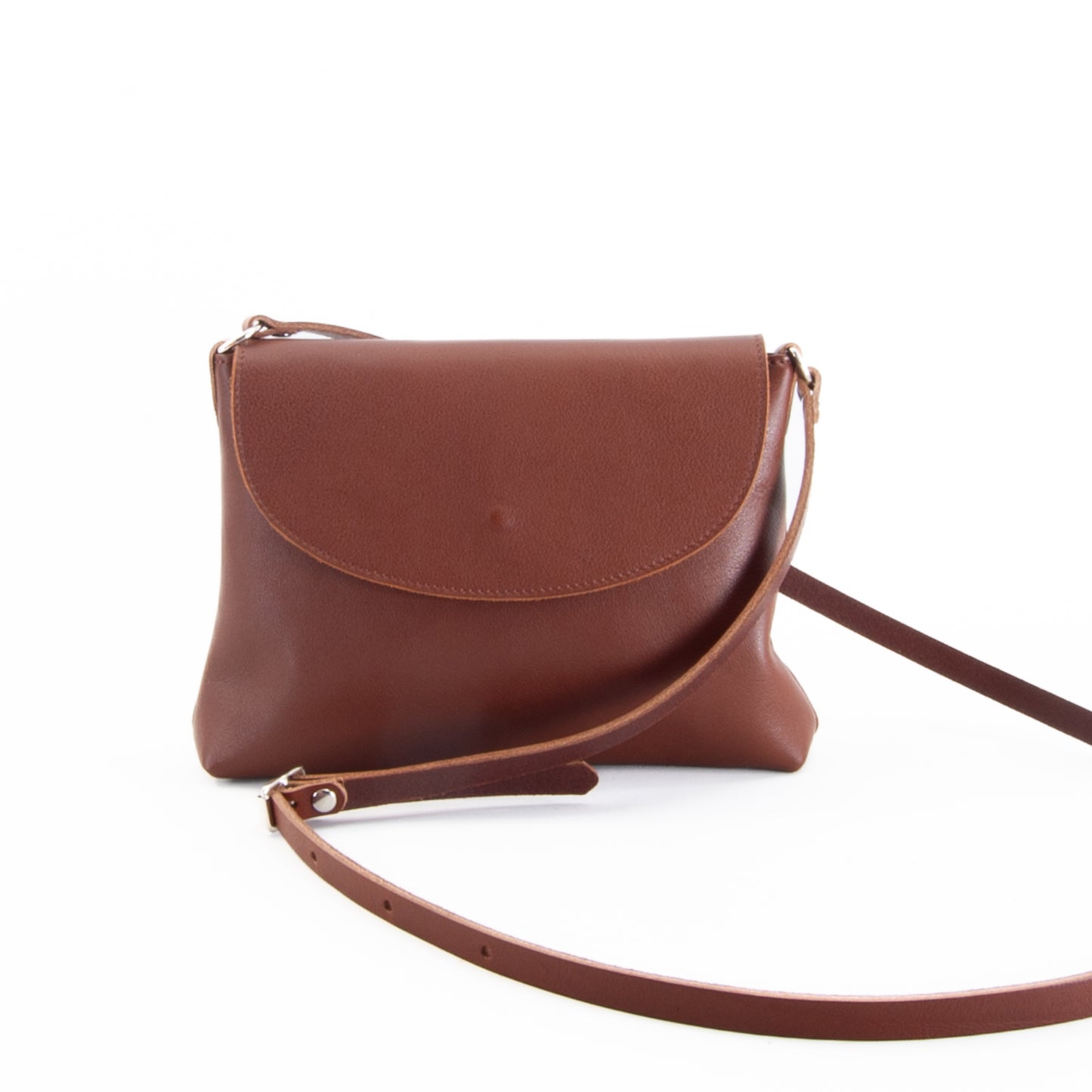 Soft Tan Leather Flap Over Bag image 3
