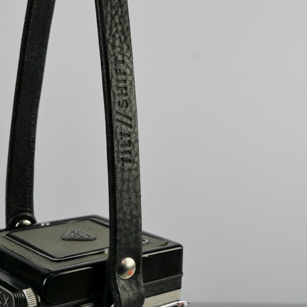 Slim Black Leather Camera Strap - Messel Rivet image 6