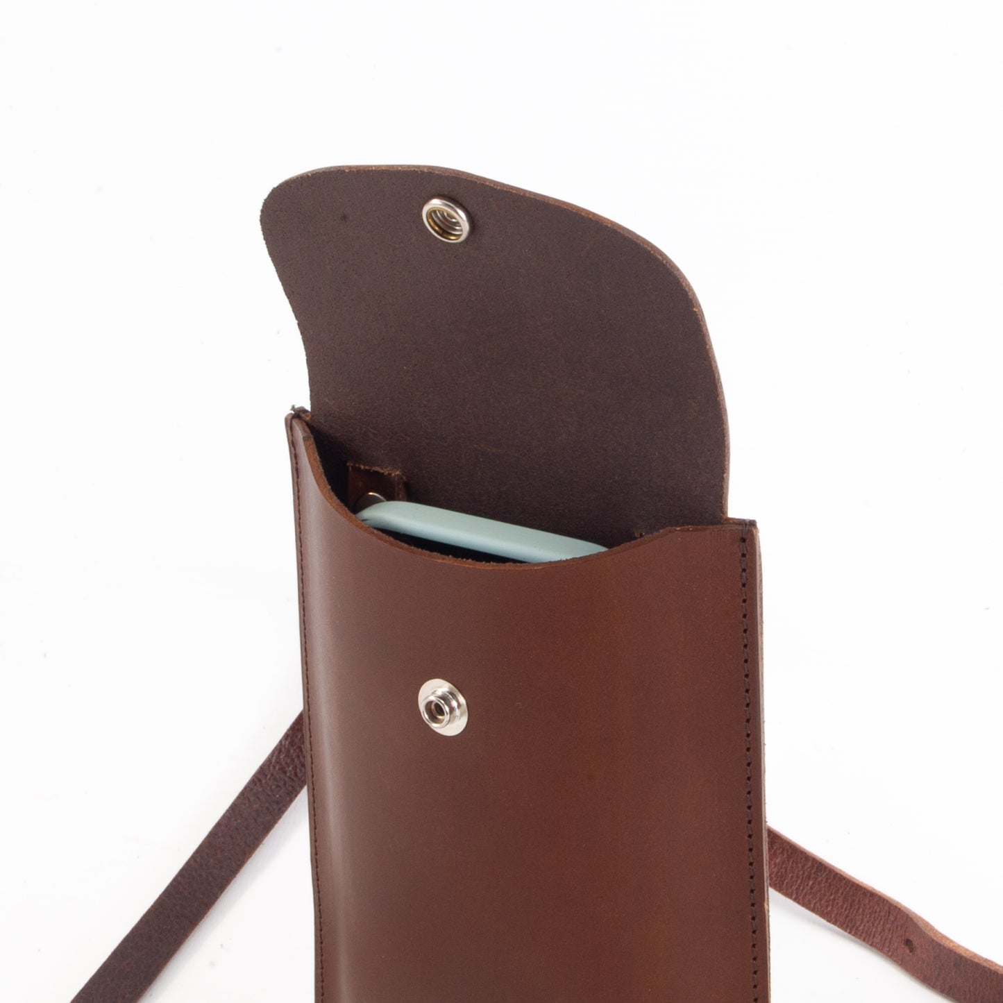 Brown Leather Phone Pouch image 6