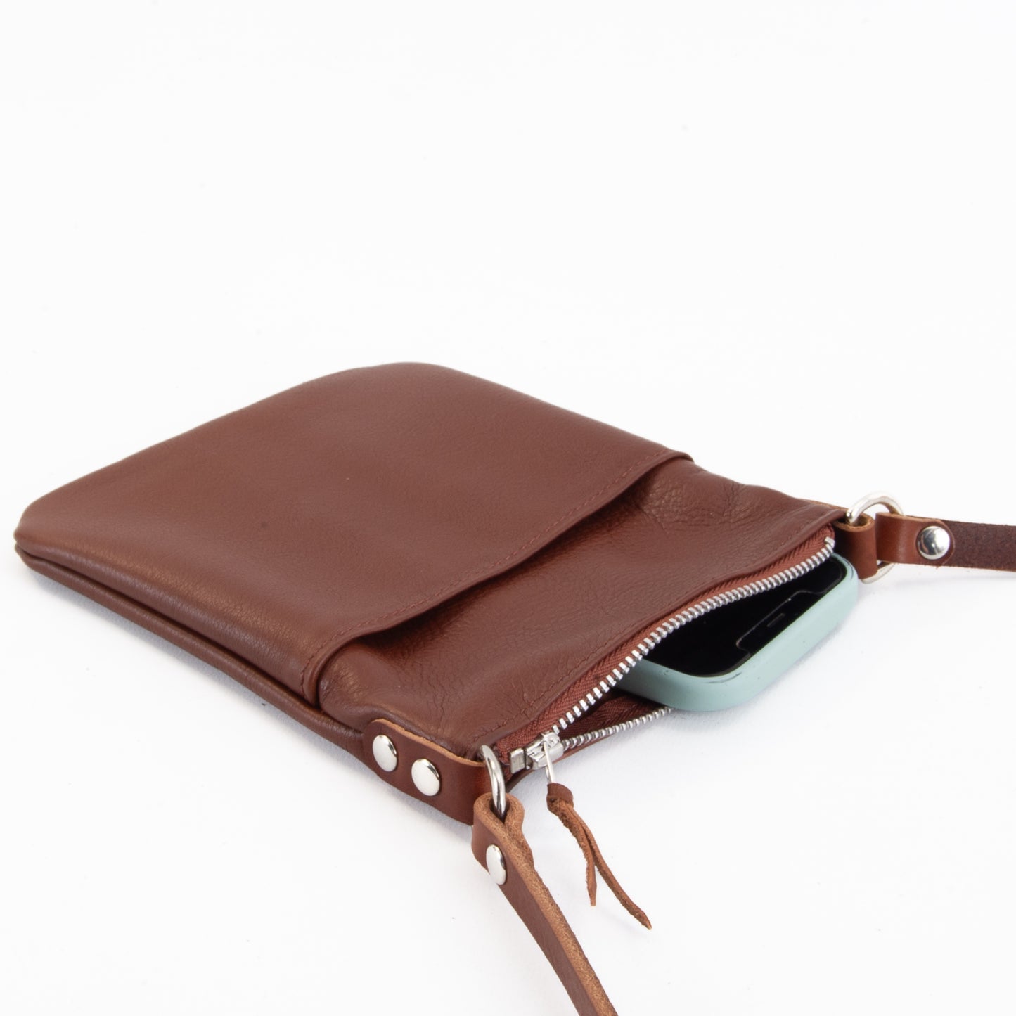 Lightweight Tan Leather Mini Bag image 6