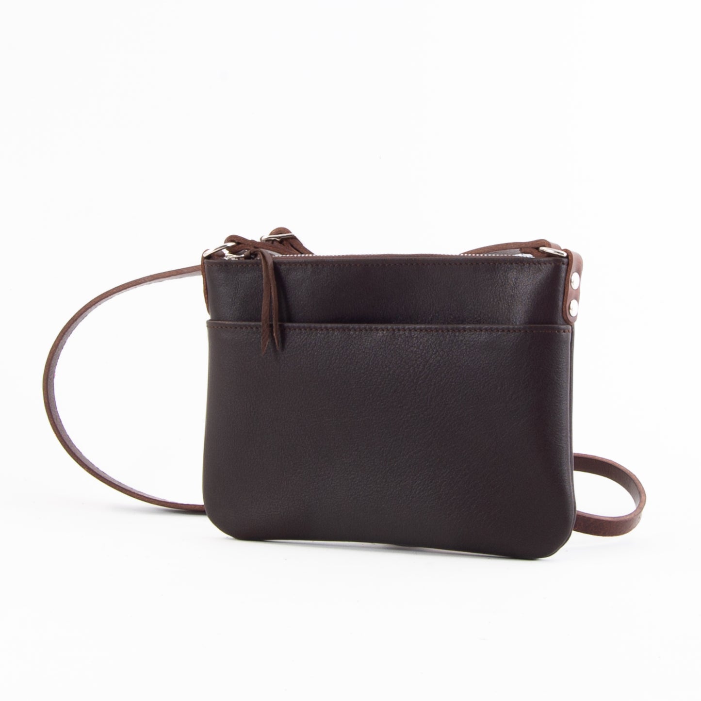 Lightweight Brown Leather Hip Bag image 0