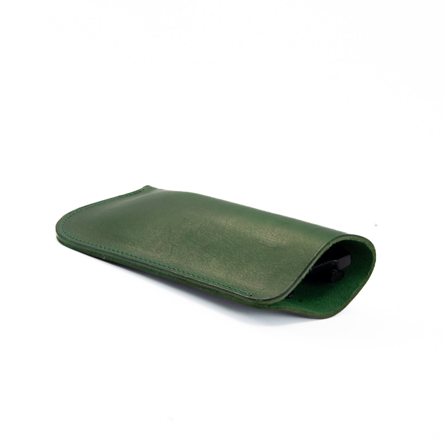 Vintage Green Leather Glasses Sleeve image 1