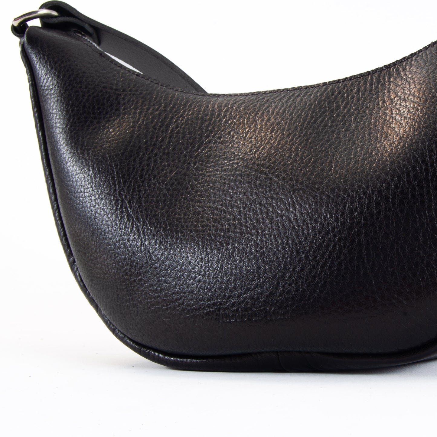 Black Leather Sling Bag image 4