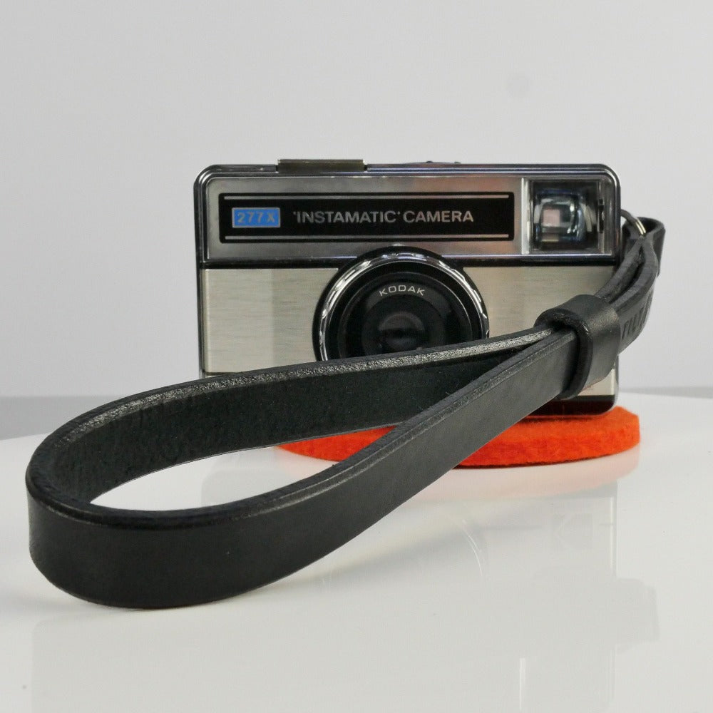 Black Leather Camera Wrist Strap - Lulworth Rivet image 3
