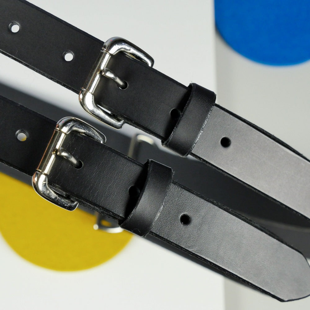 Black Leather Dual Camera Harness Strap - Dolomites image 3