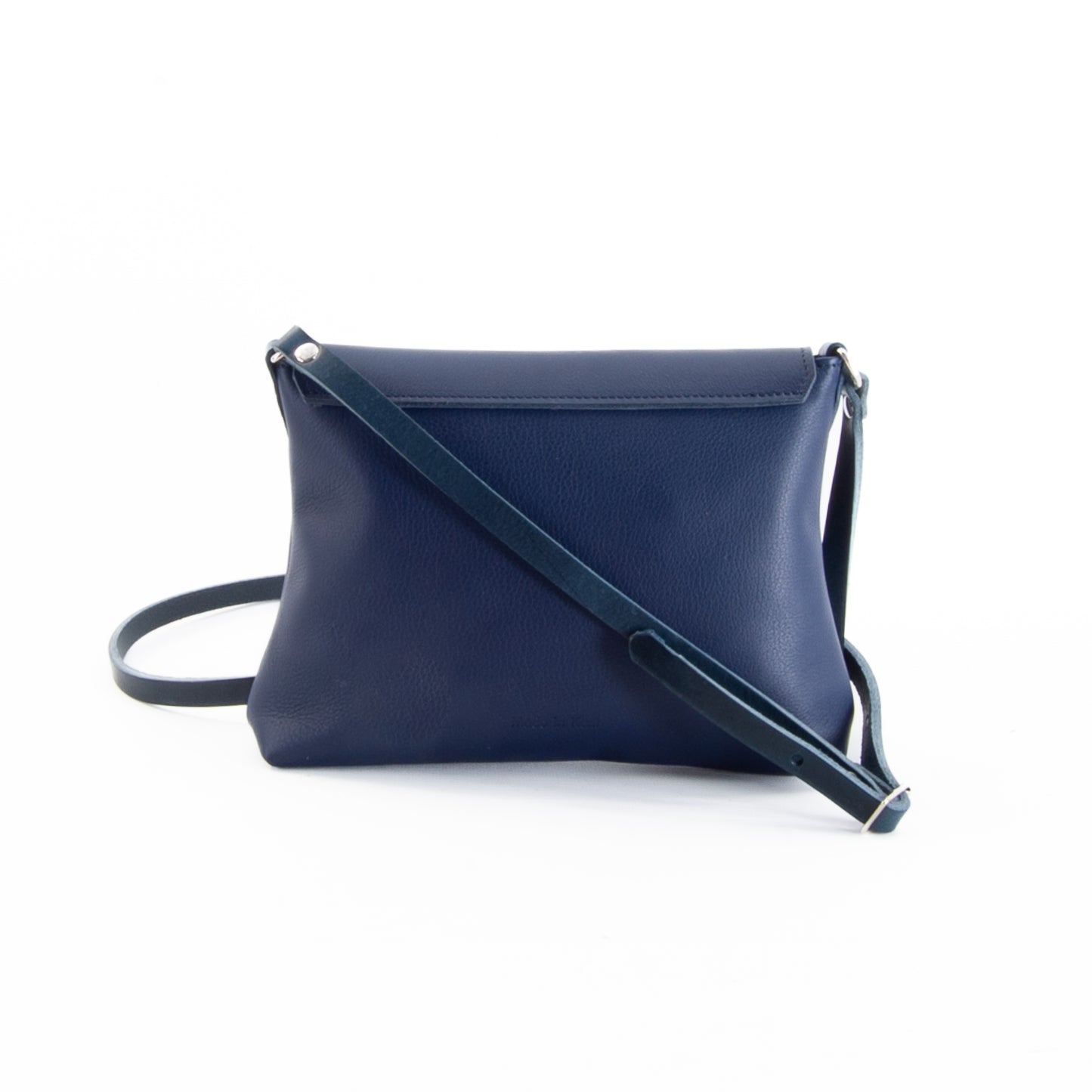 Soft Blue Leather Flap Over Bag image 2