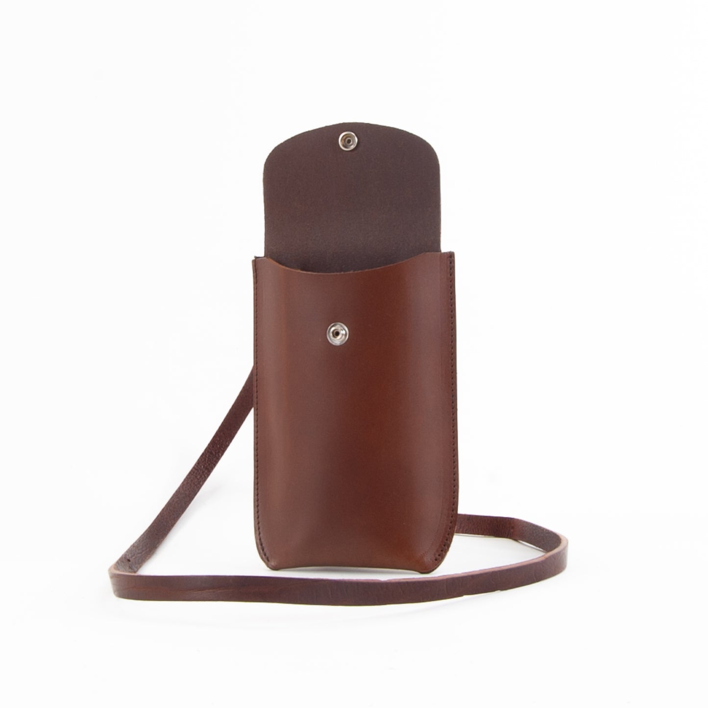 Brown Leather Phone Pouch image 3