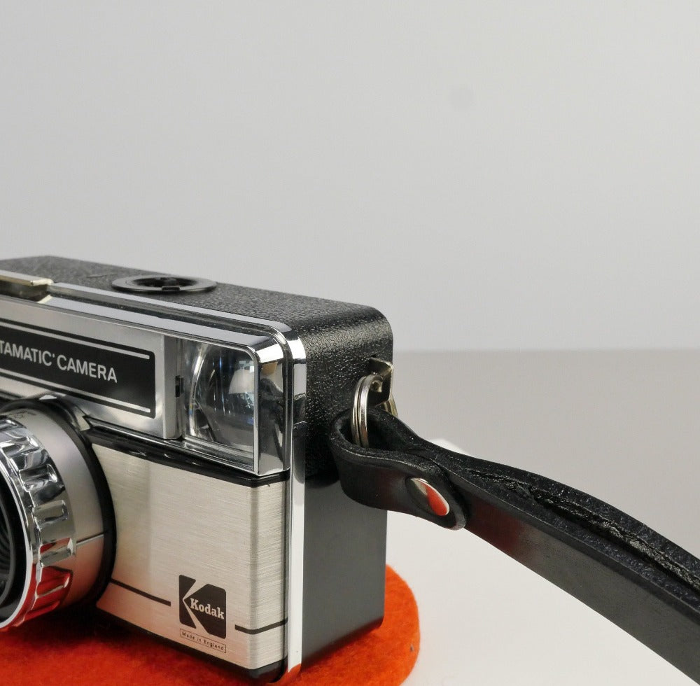 Black Leather Camera Wrist Strap - Lulworth Rivet image 4