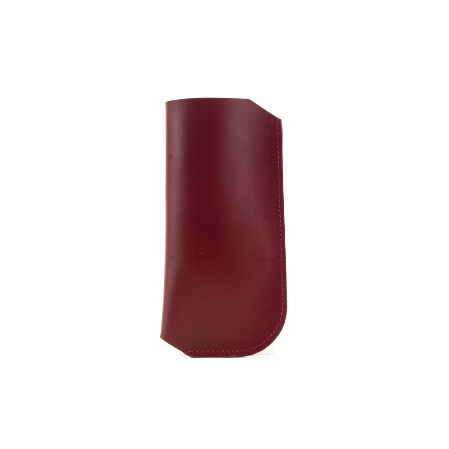 Burgundy Leather Glasses Sleeve image 0