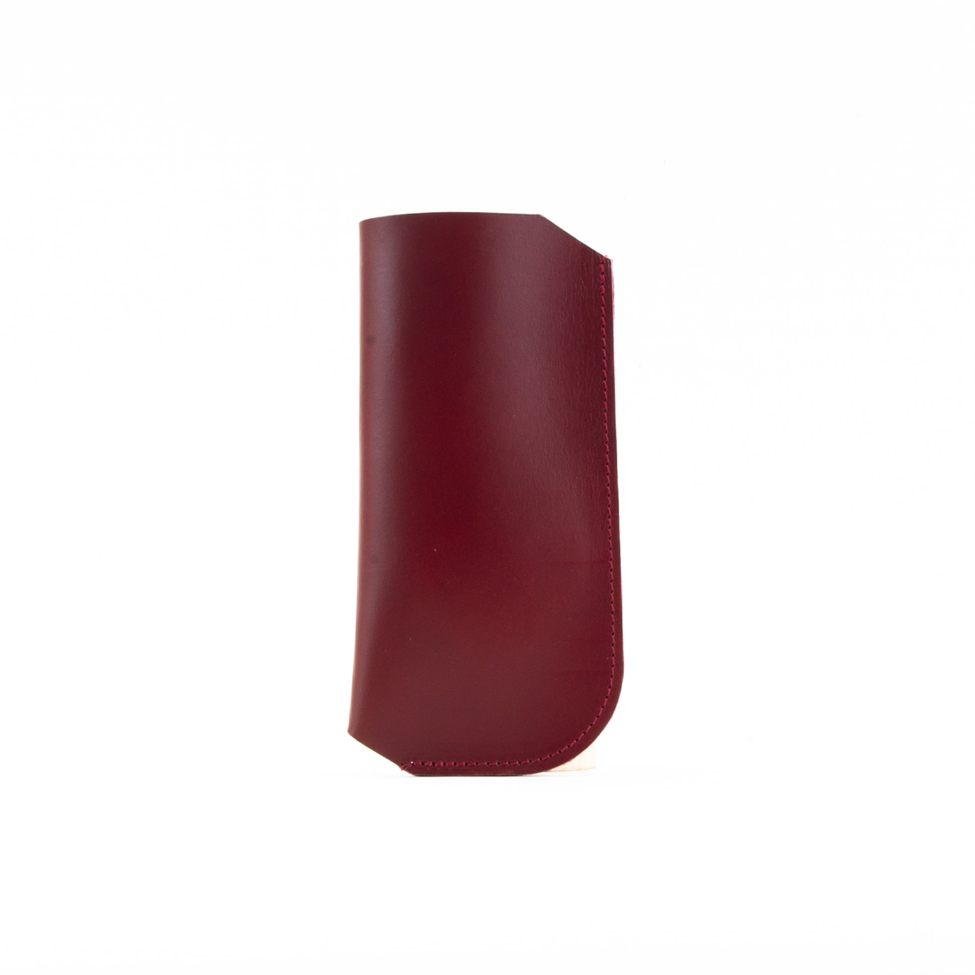 Burgundy Leather Glasses Sleeve image 0