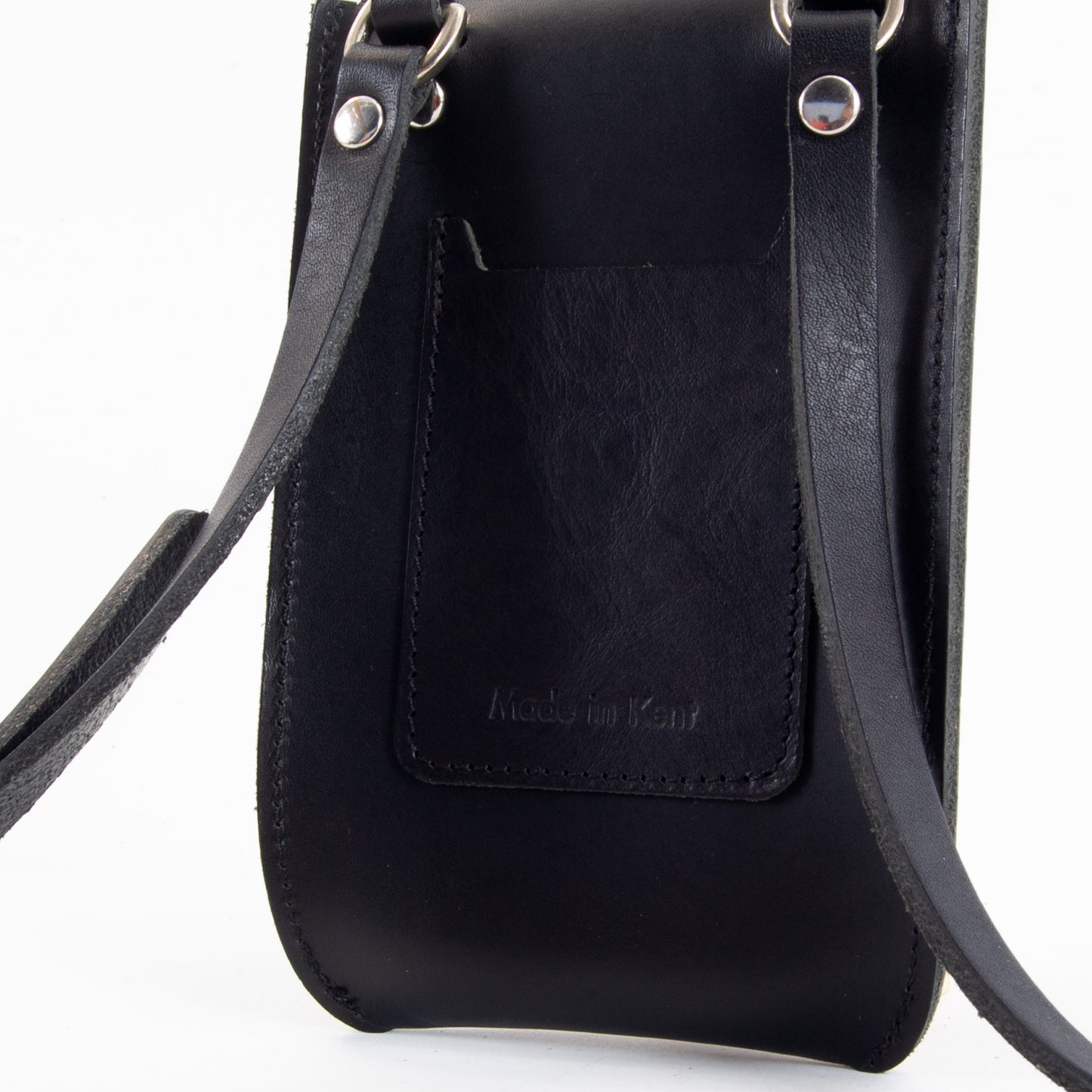 Black Leather Phone Pouch image 5