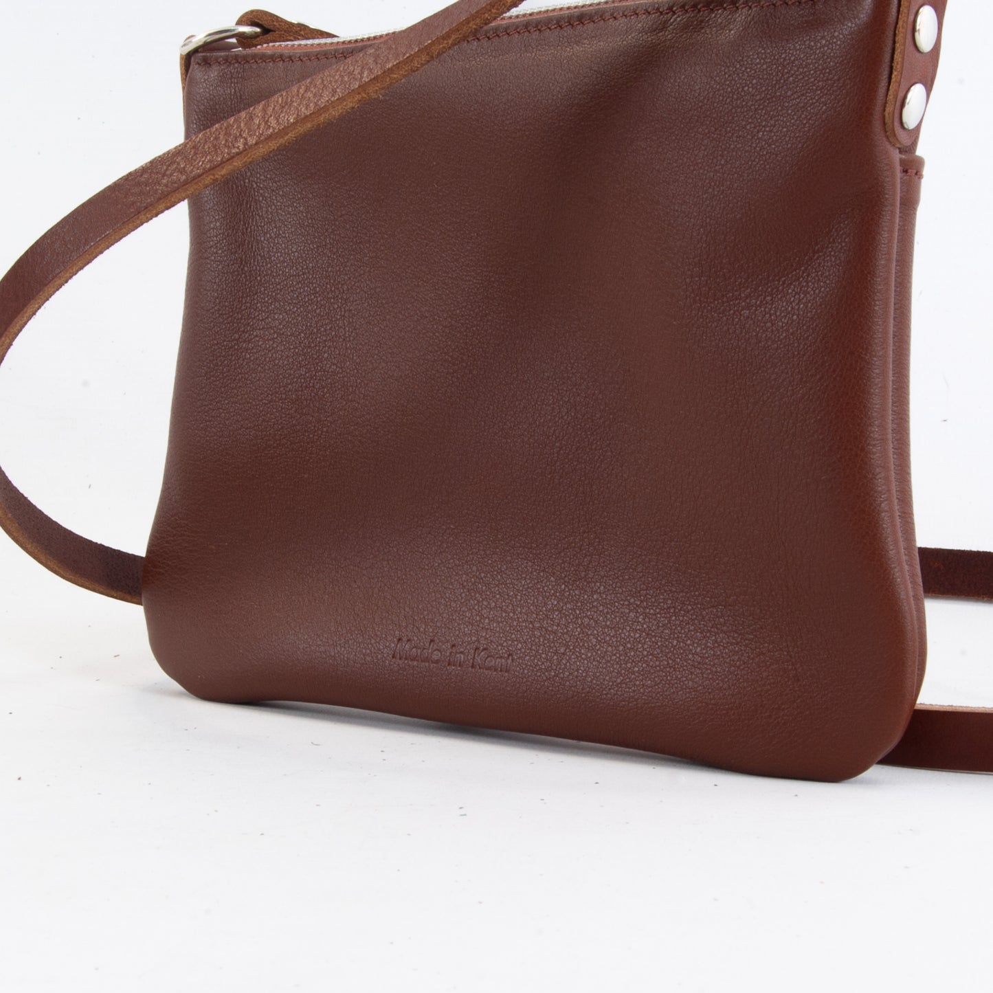 Lightweight Tan Leather Hip Bag image 4