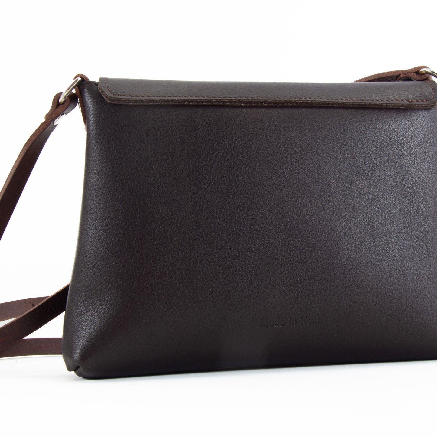 Soft Brown Leather Flap Over Bag image 6