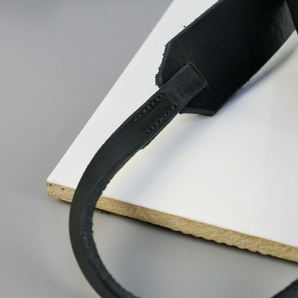 Wide Black Leather Camera Strap - Yosemite Stitched image 1