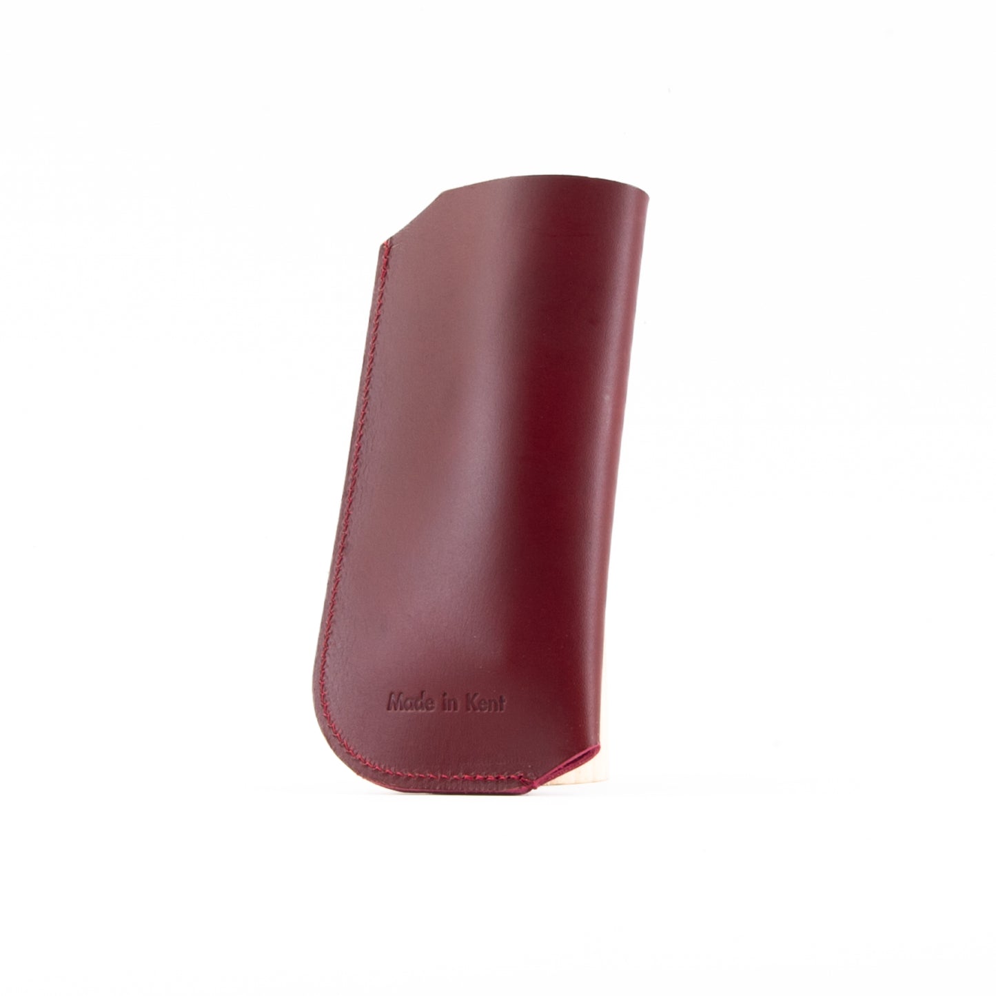 Burgundy Leather Glasses Sleeve image 5