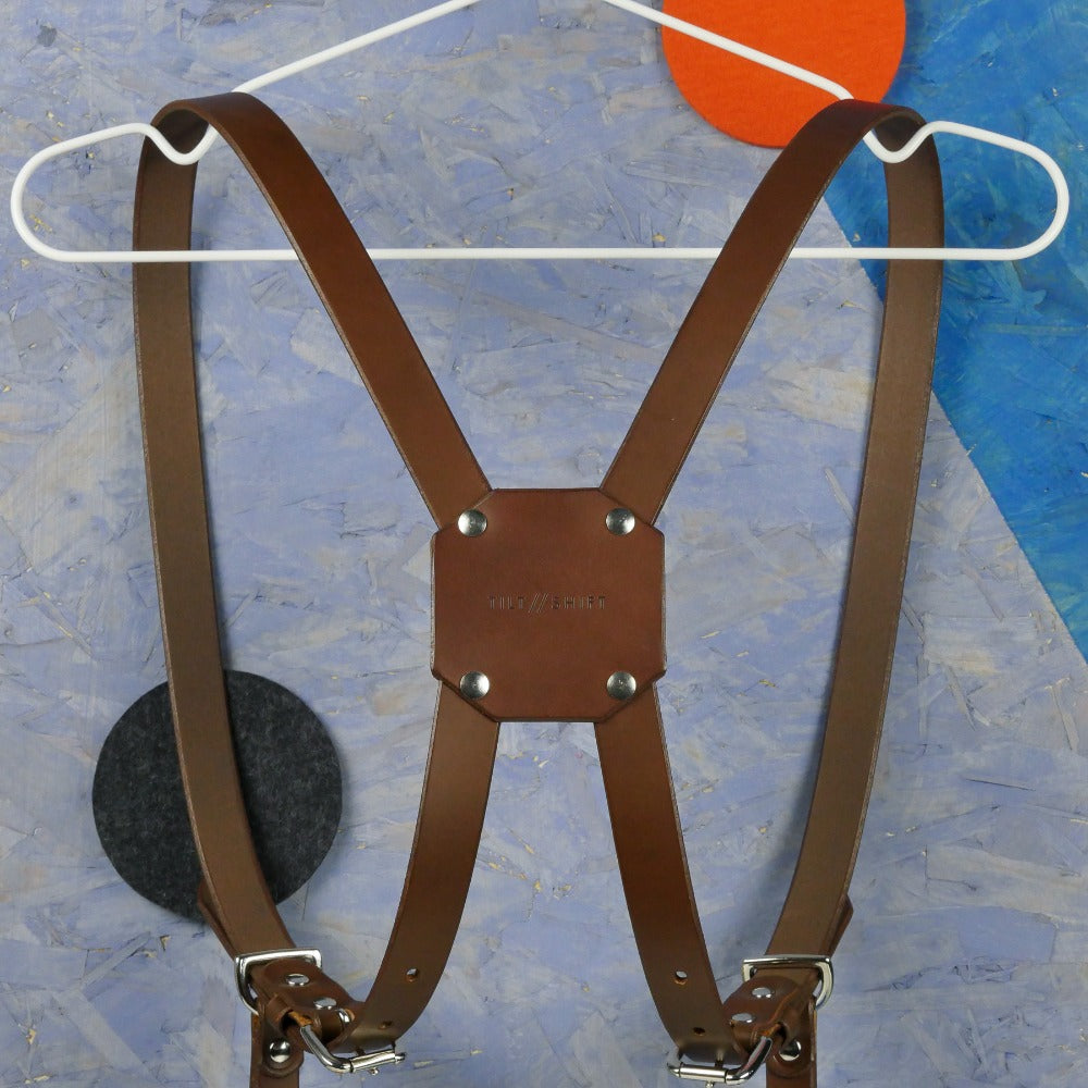 Black Leather Dual Camera Harness Strap - Dolomites image 6