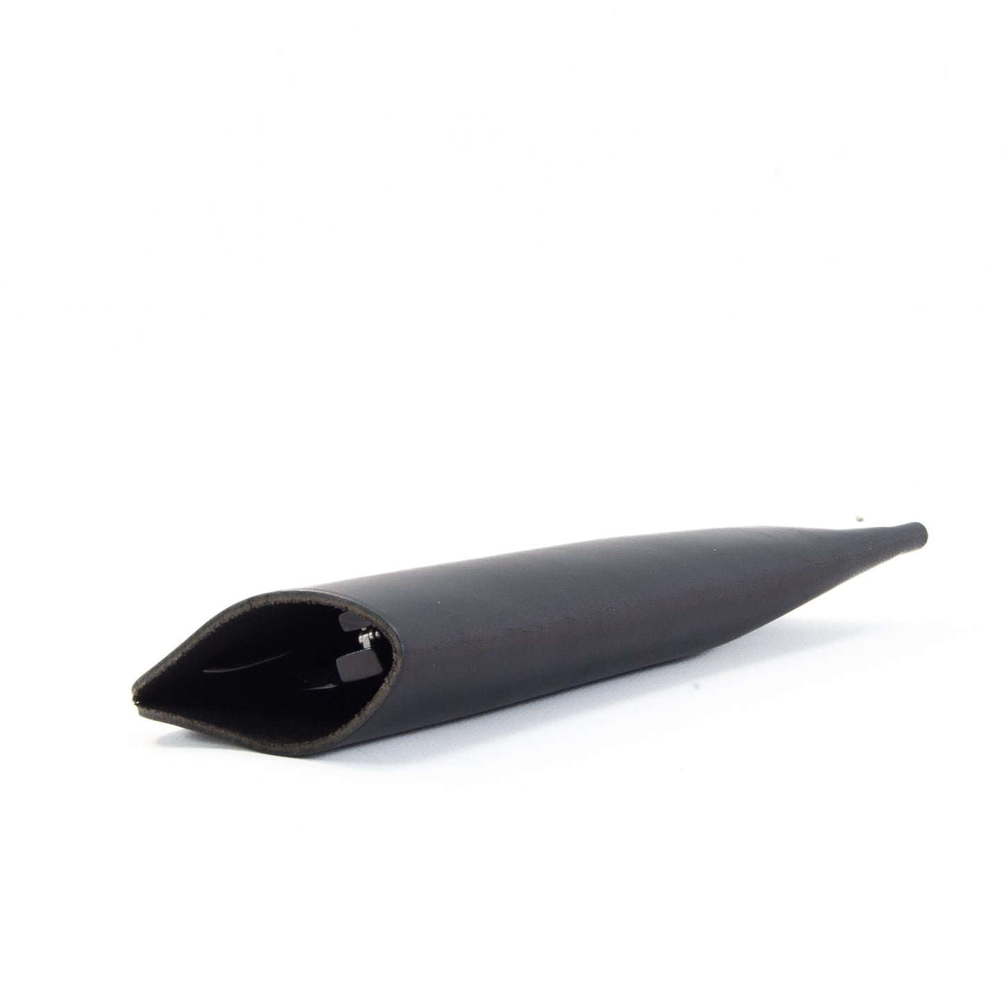 Black Leather Glasses Sleeve image 3