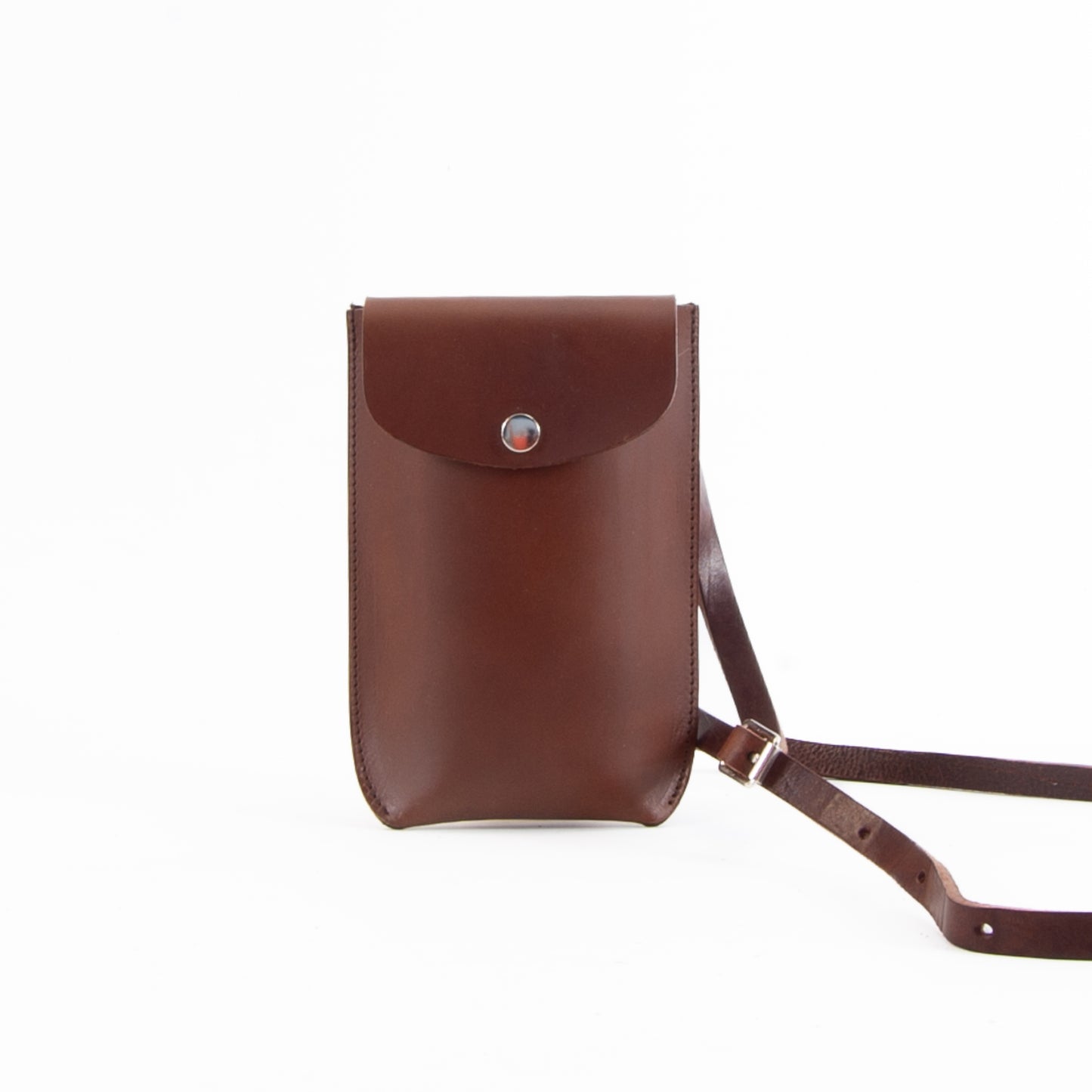 Brown Leather Phone Pouch image 0