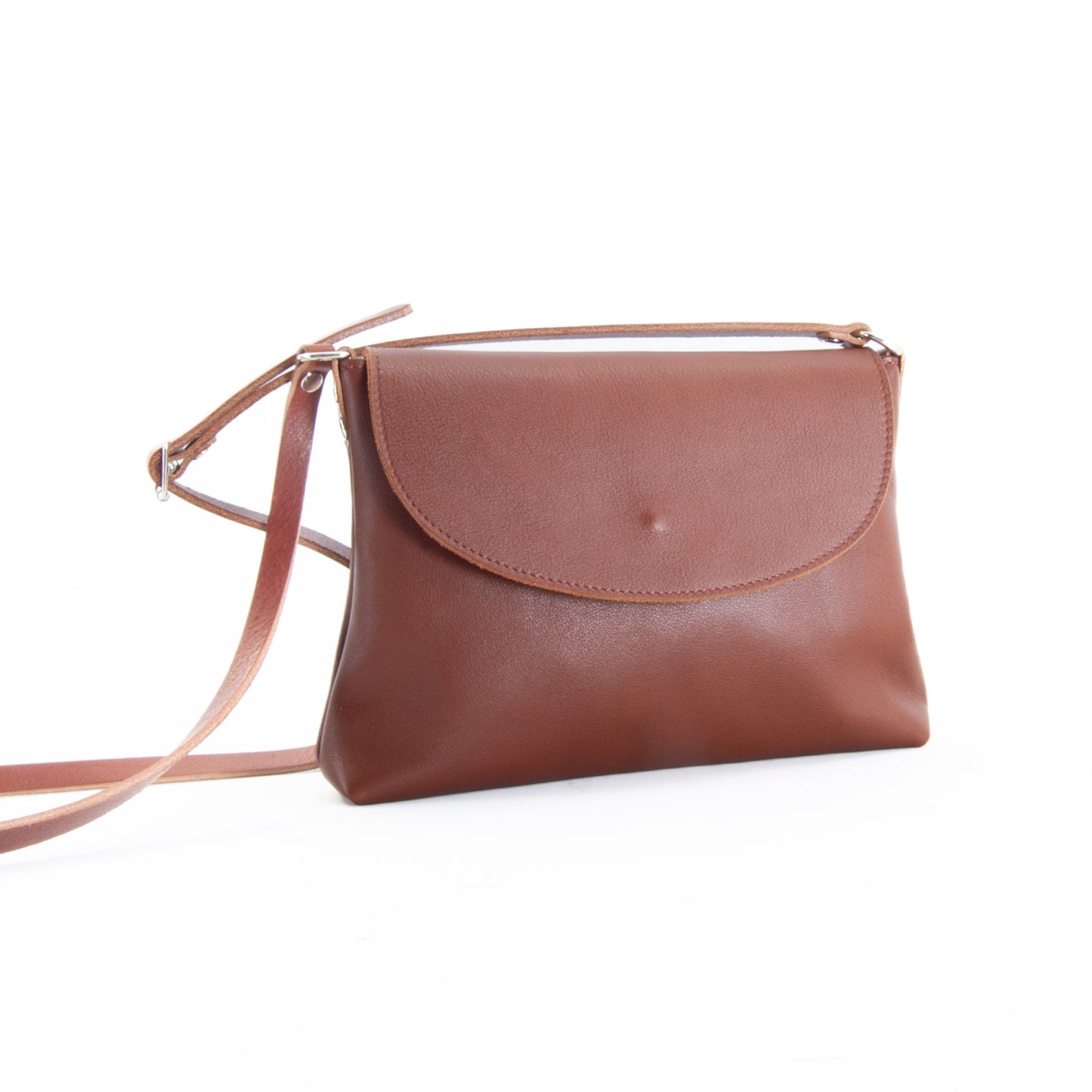 Soft Tan Leather Flap Over Bag image 1