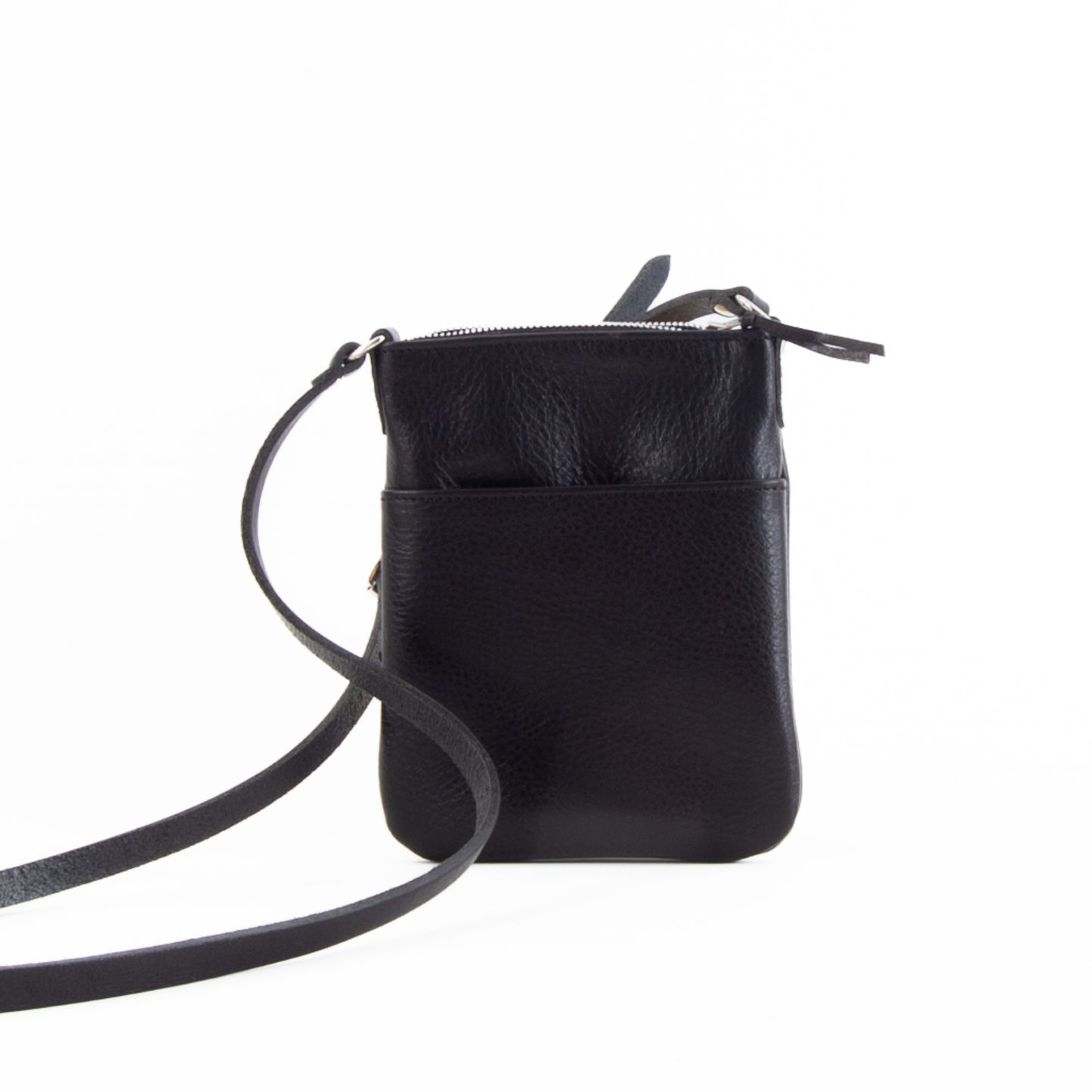 Lightweight Black Leather Mini Bag image 2