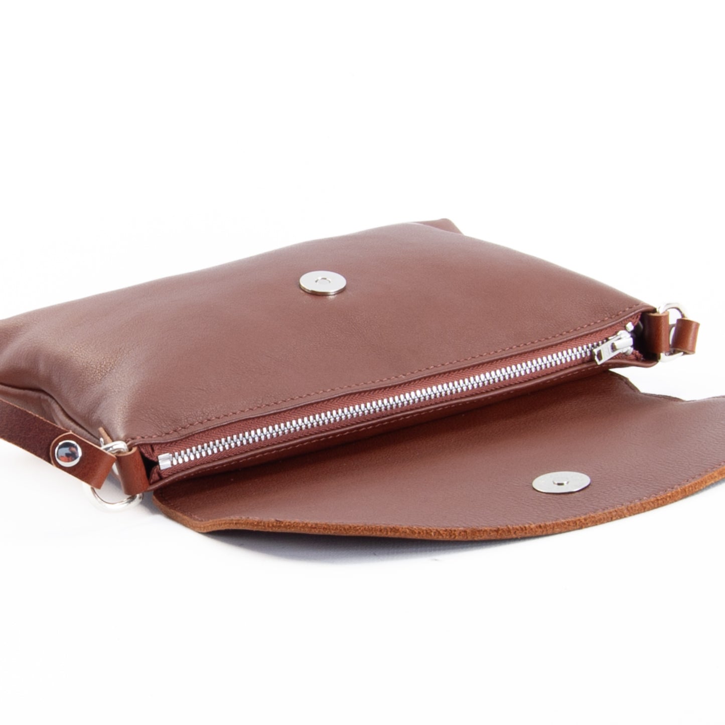 Soft Tan Leather Flap Over Bag image 2
