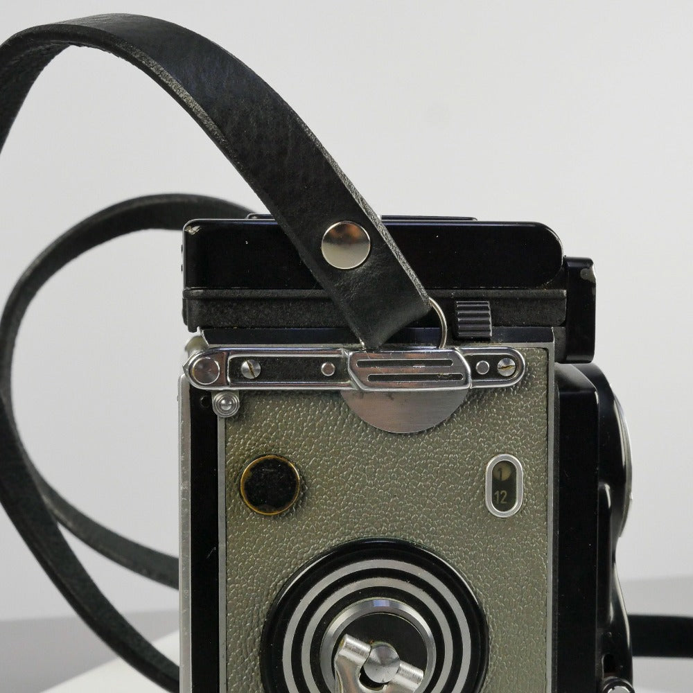 Slim Black Leather Camera Strap - Messel Rivet image 3