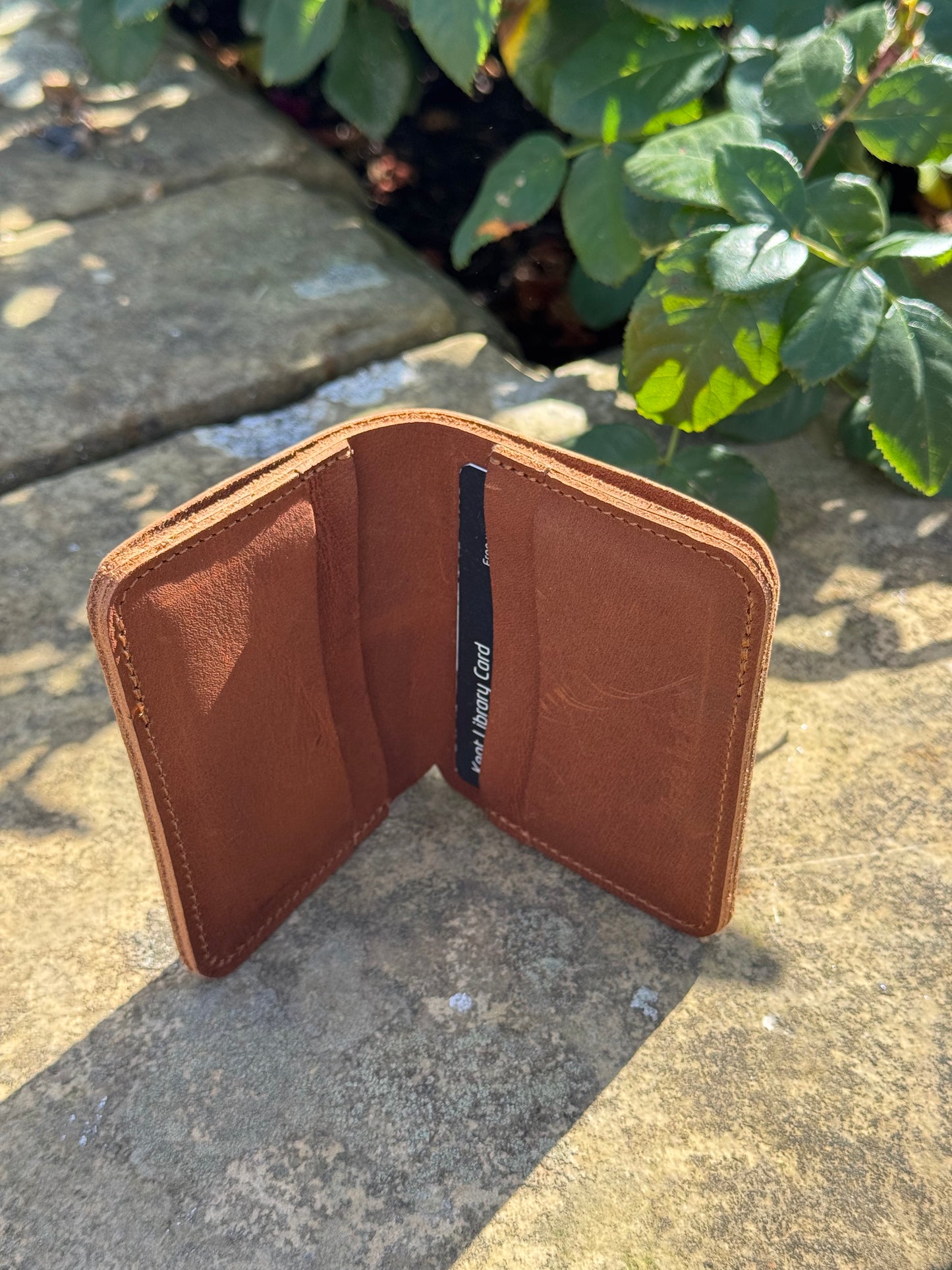 Vintage Tan Cards + Notes Leather Wallet