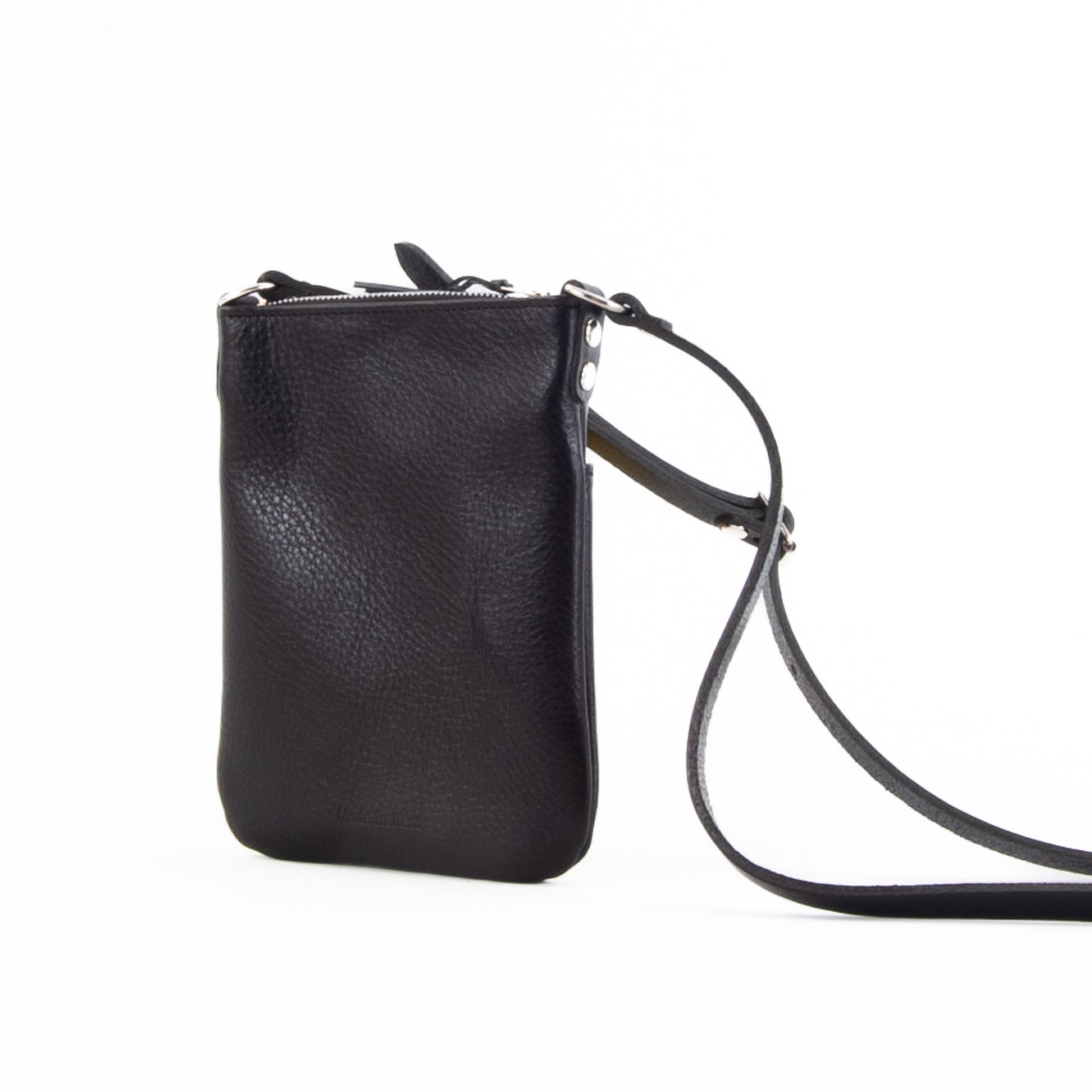 Lightweight Black Leather Mini Bag image 1