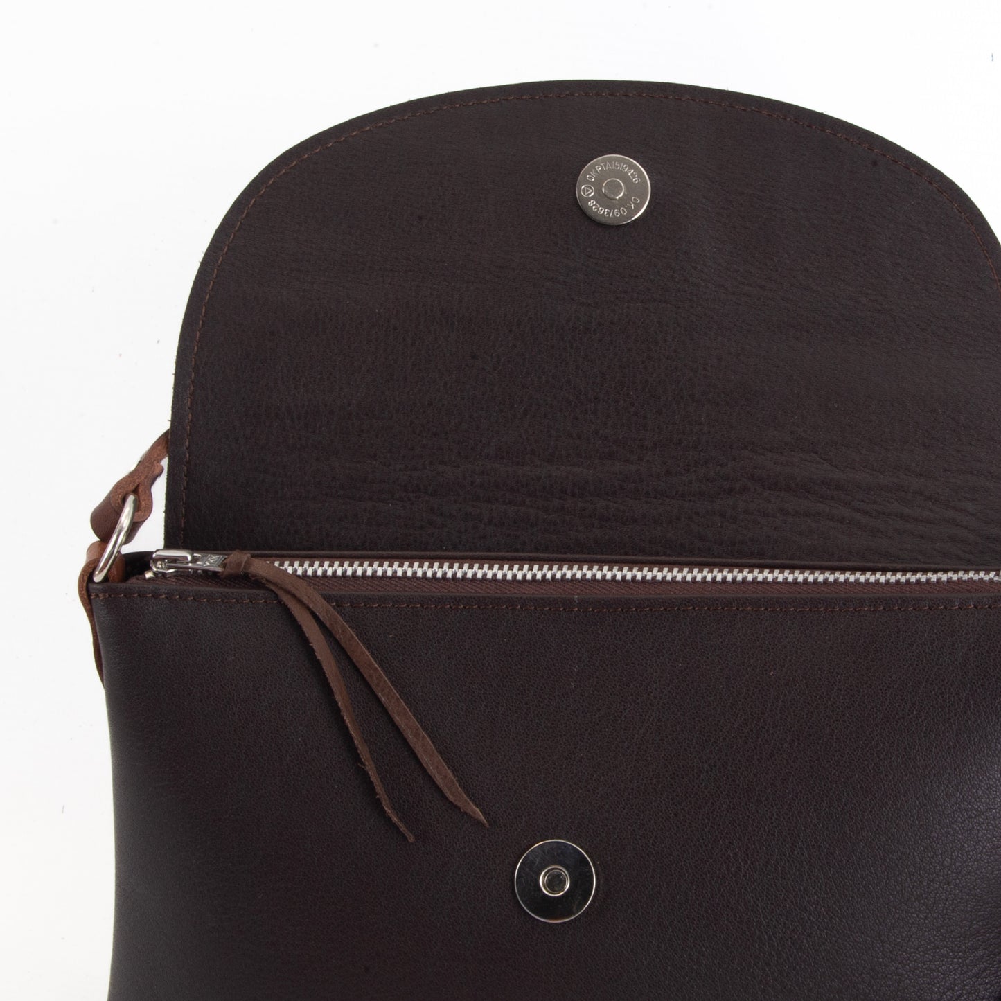 Soft Brown Leather Flap Over Bag image 4