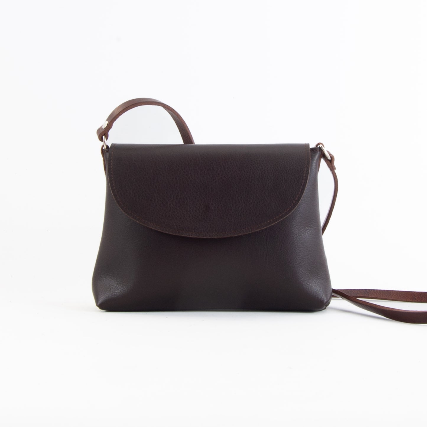 Soft Brown Leather Flap Over Bag image 0