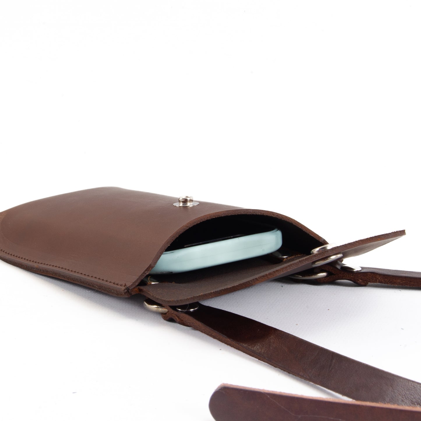 Brown Leather Phone Pouch image 7