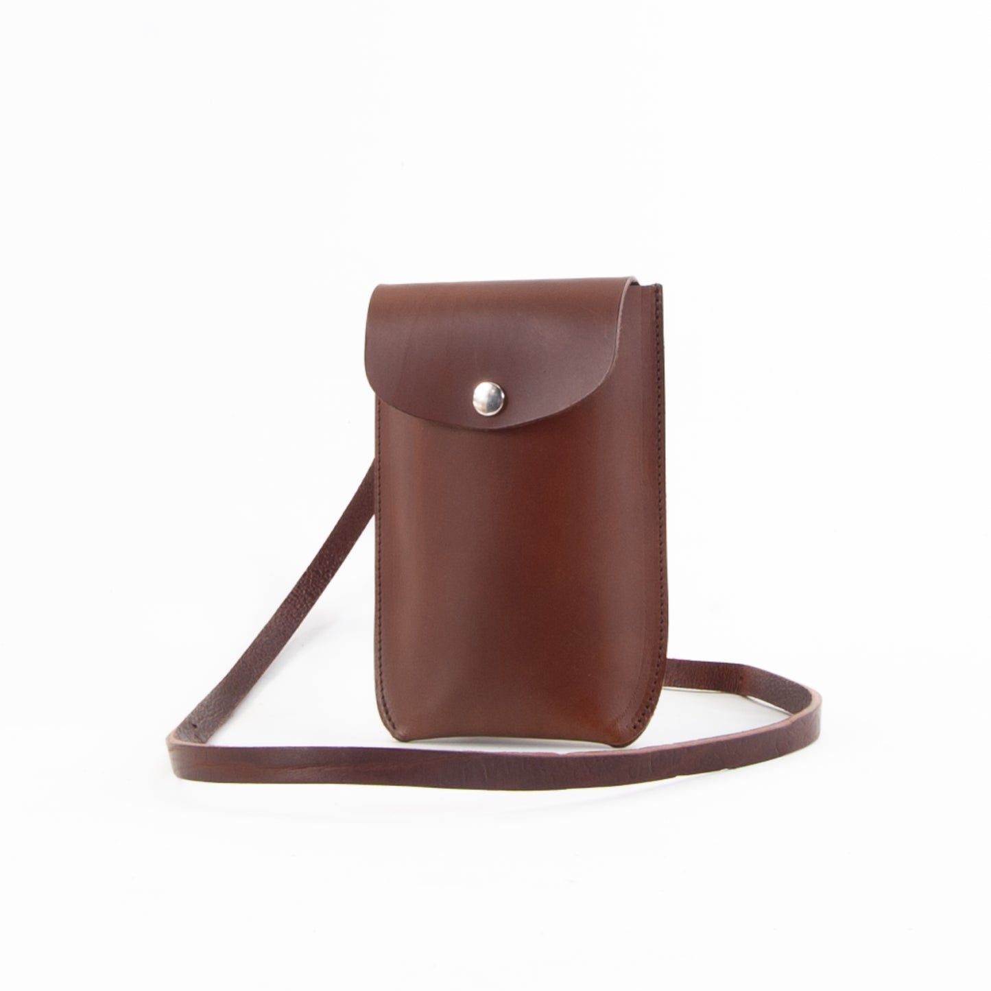 Brown Leather Phone Pouch image 1