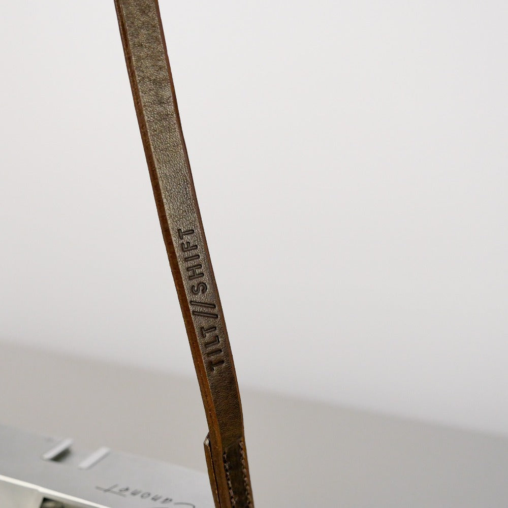 Wide Brown Leather Camera Strap - Yosemite Stitched image 2