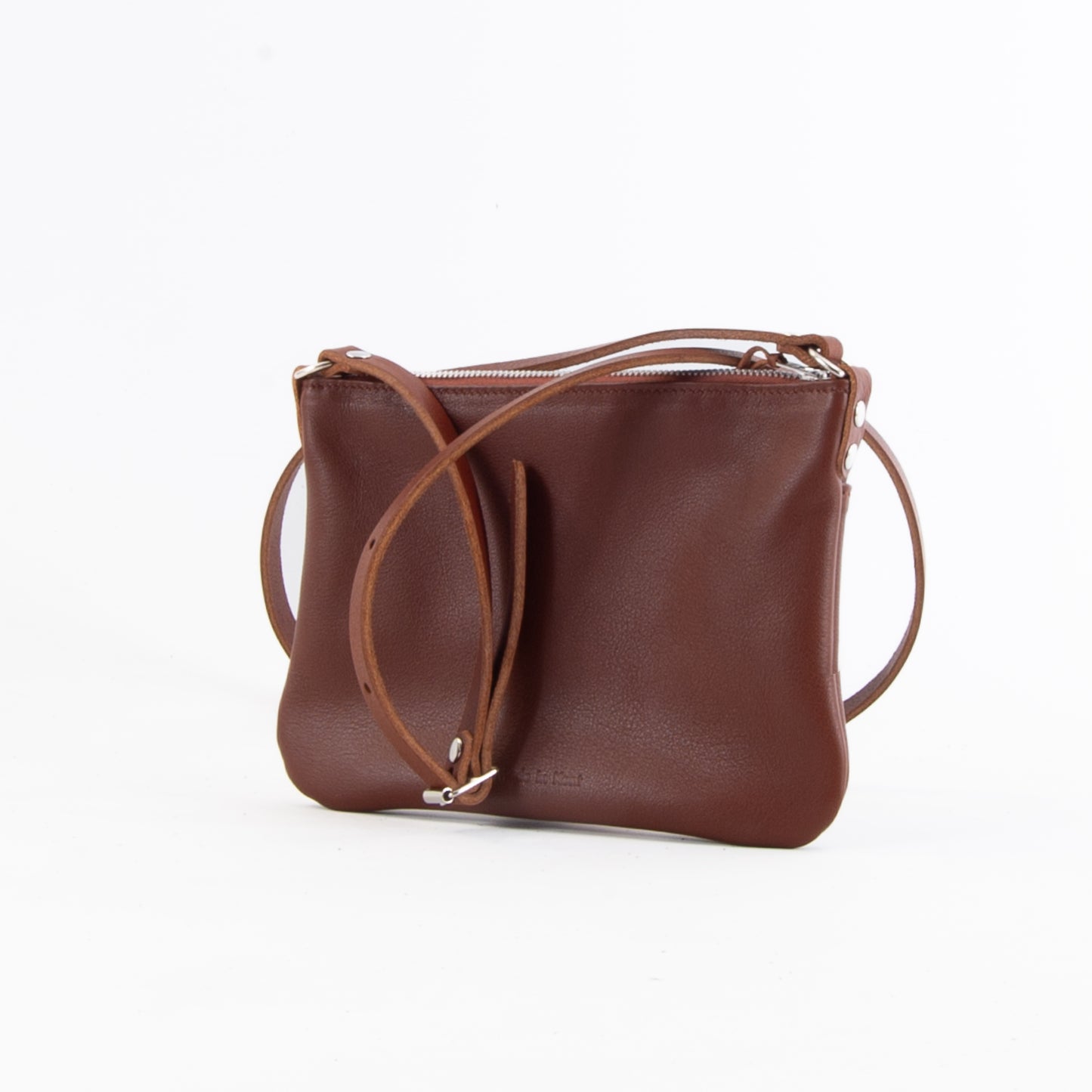 Lightweight Tan Leather Hip Bag image 1