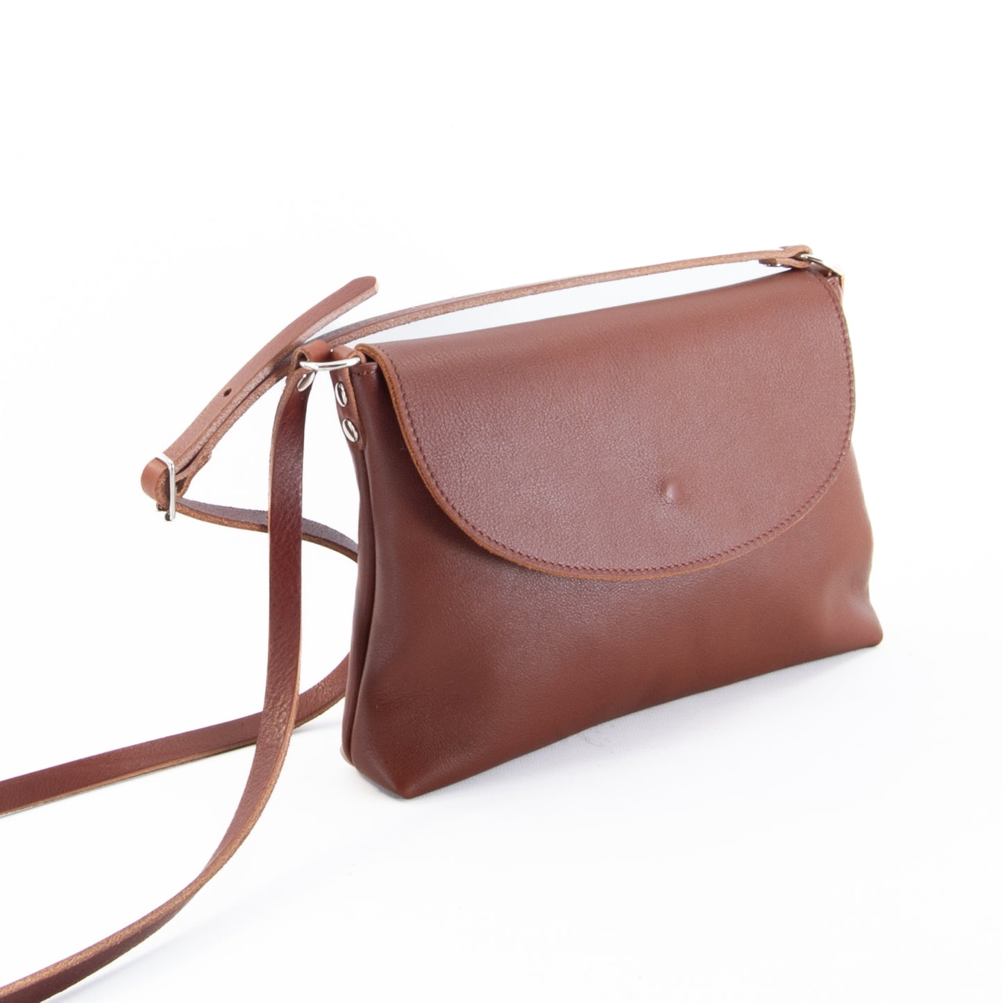 Soft Tan Leather Flap Over Bag image 4