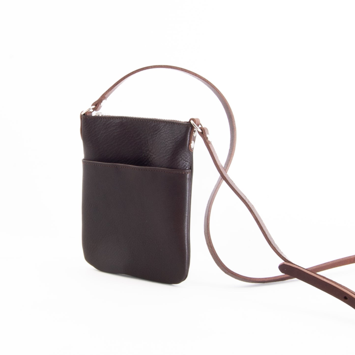 Lightweight Brown Leather Mini Bag image 1