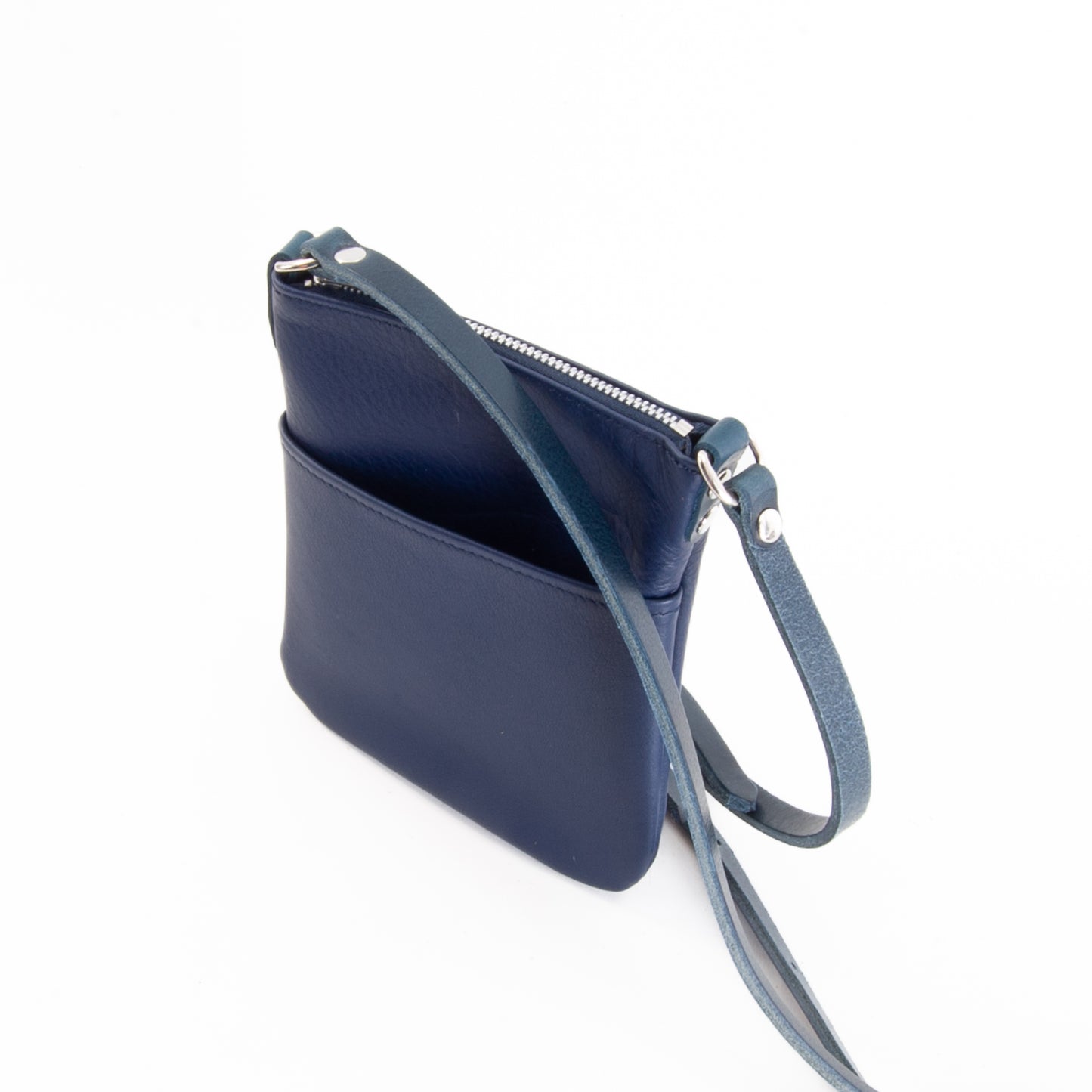 Lightweight Blue Leather Mini Bag image 2