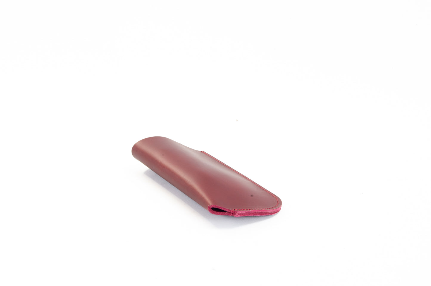 Burgundy Leather Glasses Sleeve image 3